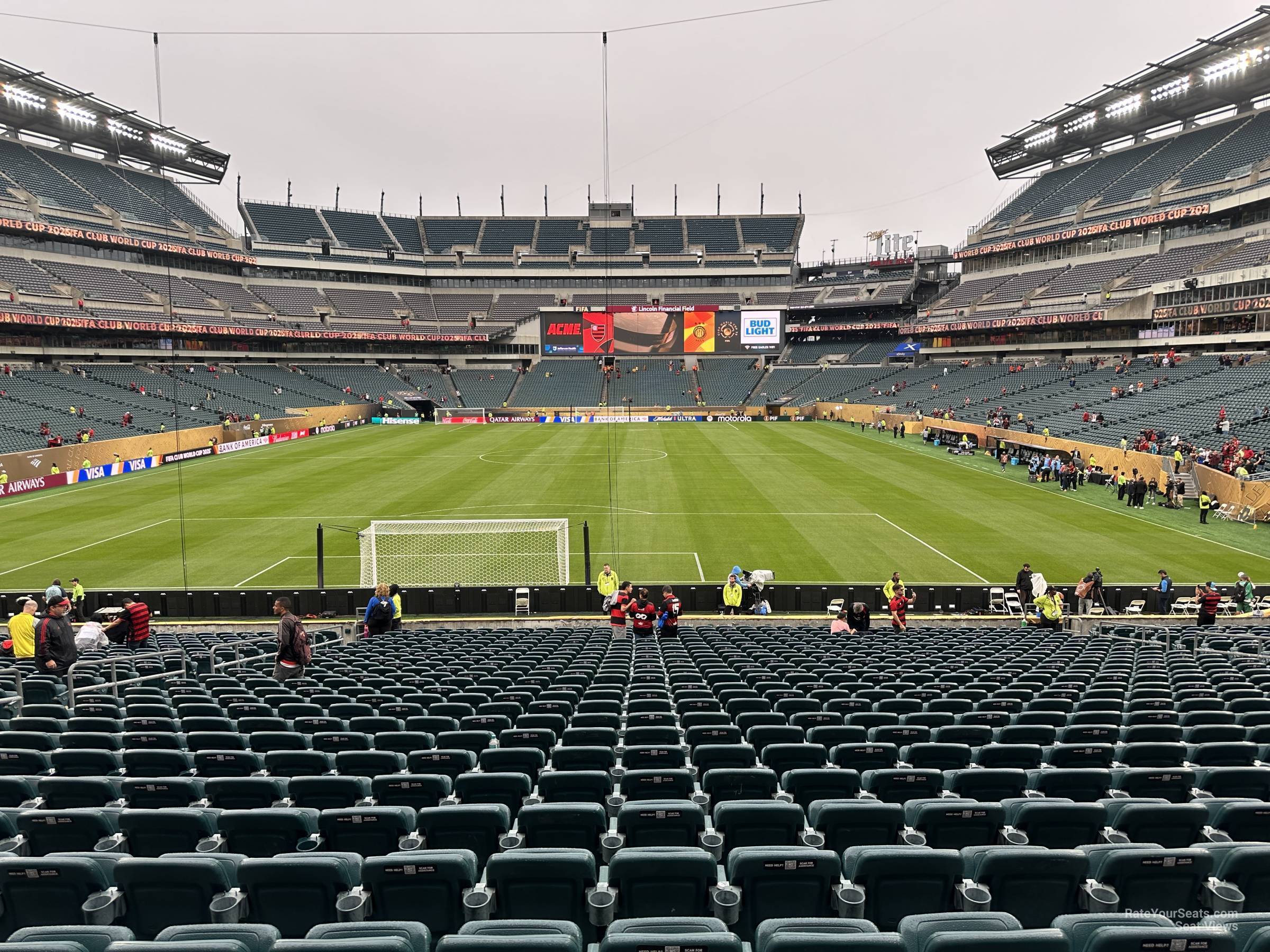 section 130, row 28 seat view  for soccer - lincoln financial field
