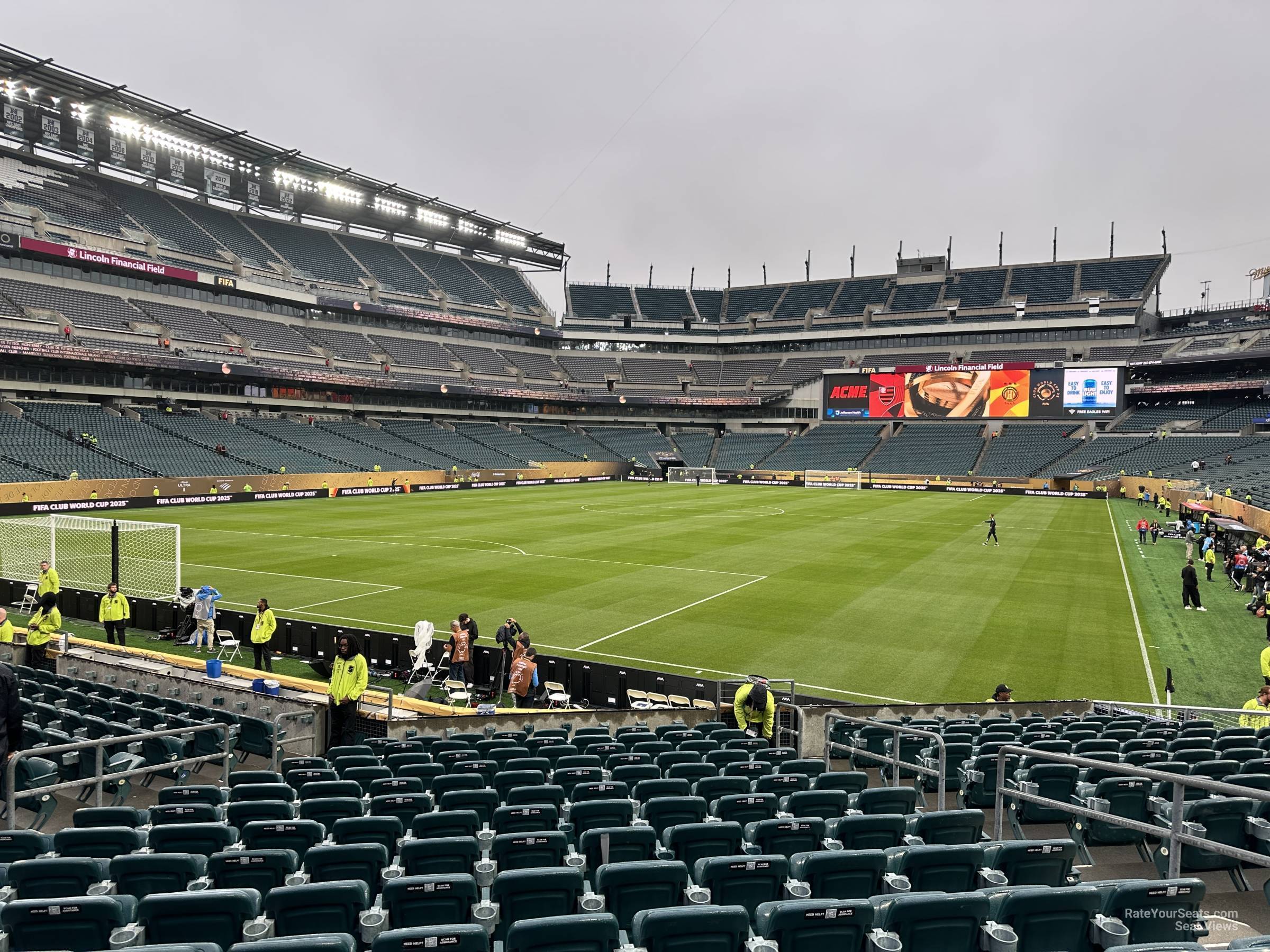 section 132, row 14 seat view  for soccer - lincoln financial field