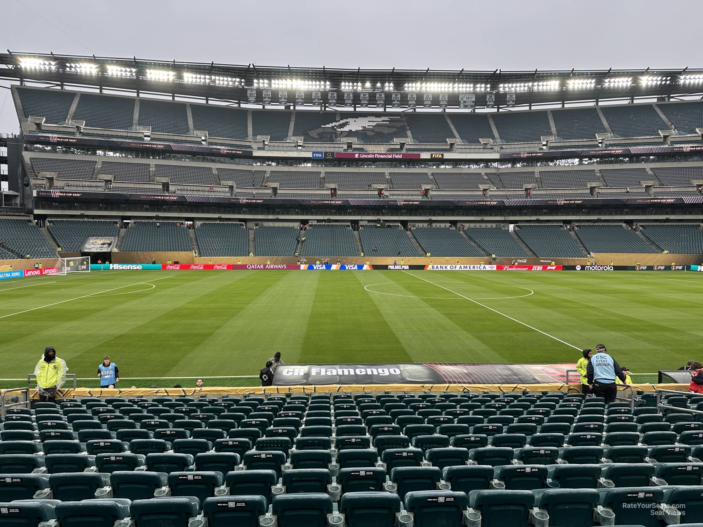 section 138, row 14 seat view  for soccer - lincoln financial field
