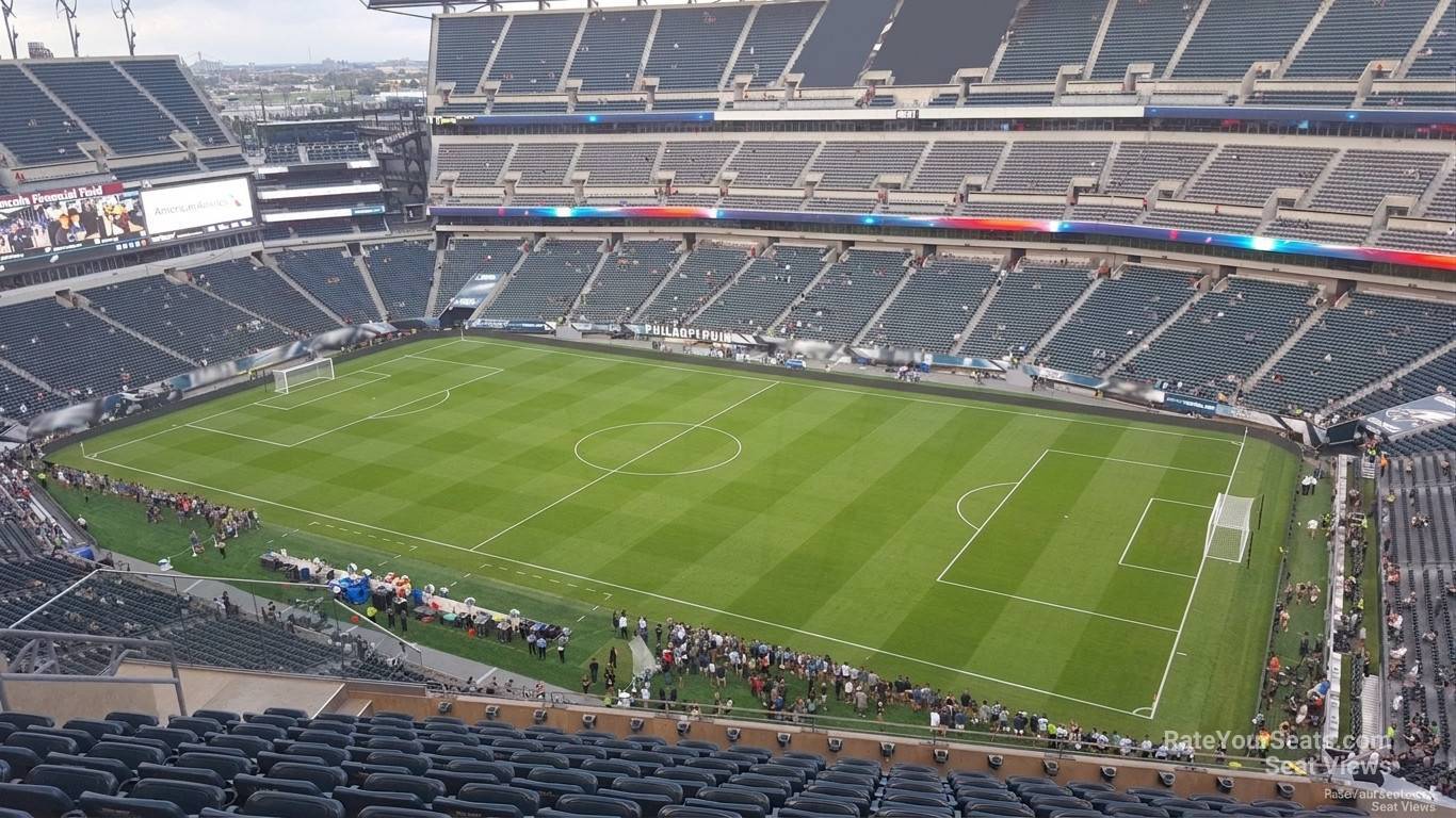 section 205, row 15 seat view  for soccer - lincoln financial field