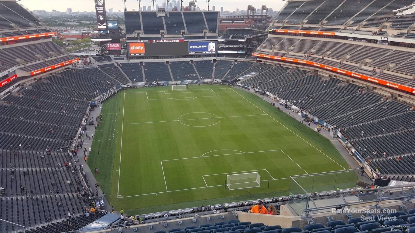 section 210, row 15 seat view  for soccer - lincoln financial field