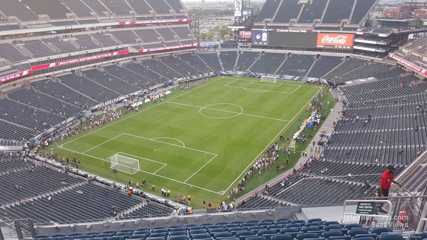 section 217, row 15 seat view  for soccer - lincoln financial field