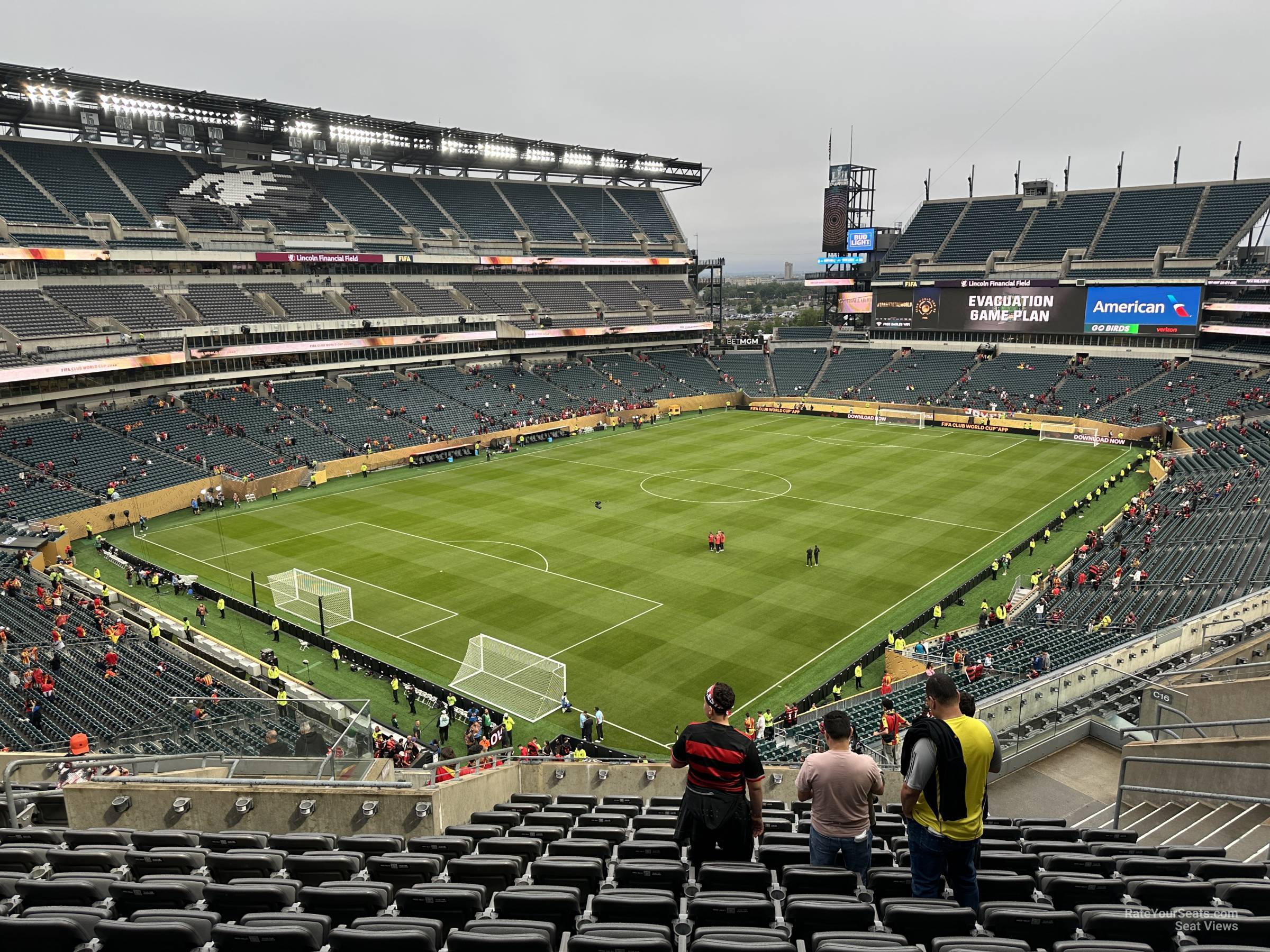 section c15, row 18 seat view  for soccer - lincoln financial field