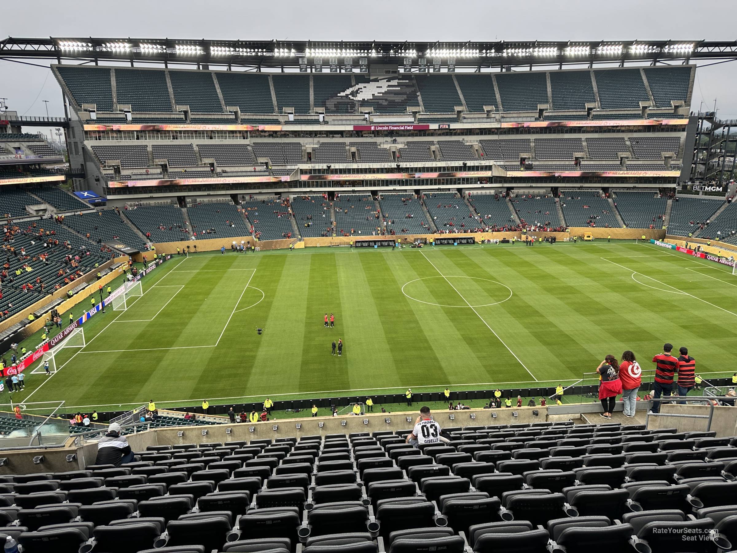 section c20, row 18 seat view  for soccer - lincoln financial field