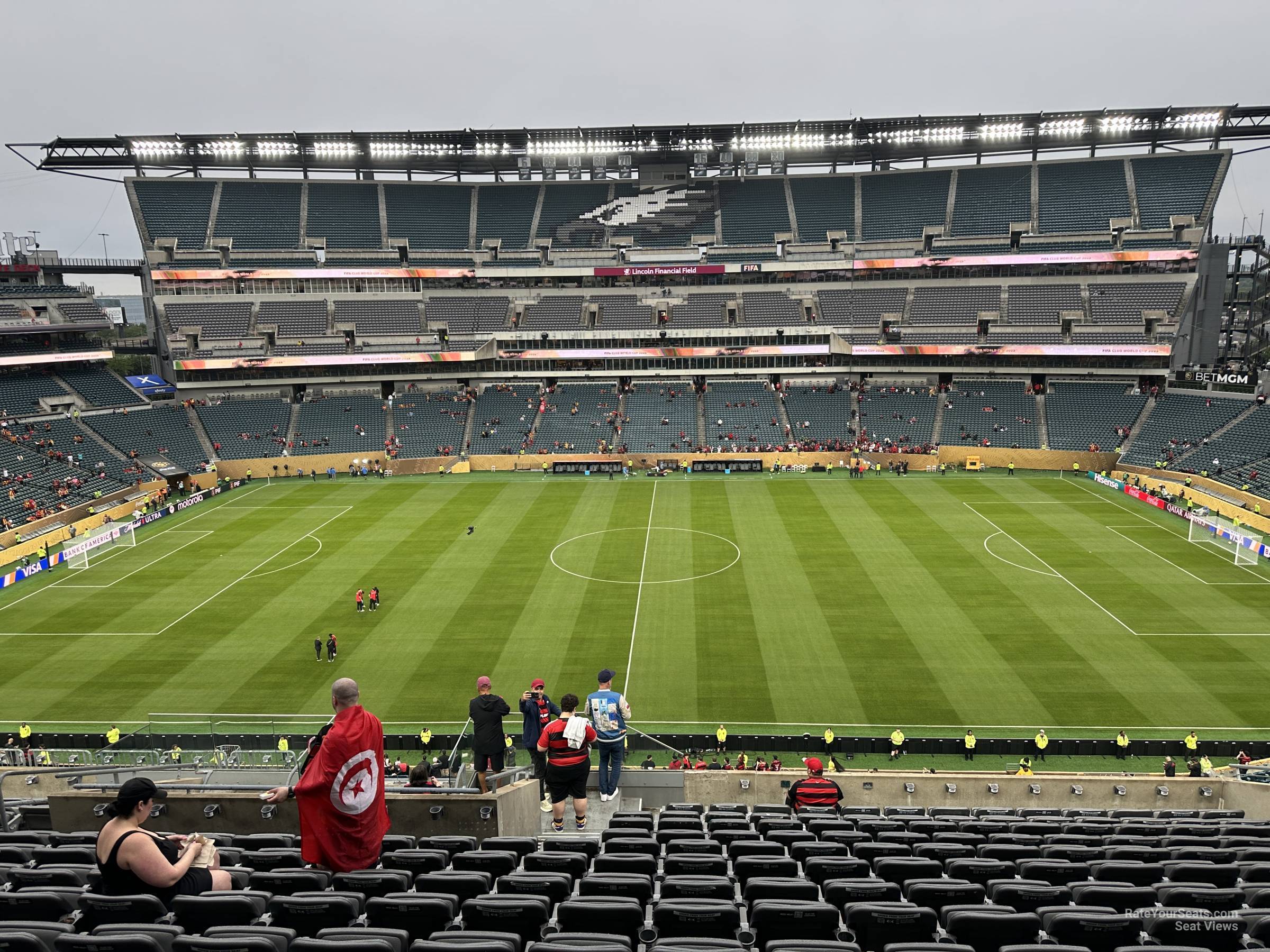section c22, row 18 seat view  for soccer - lincoln financial field