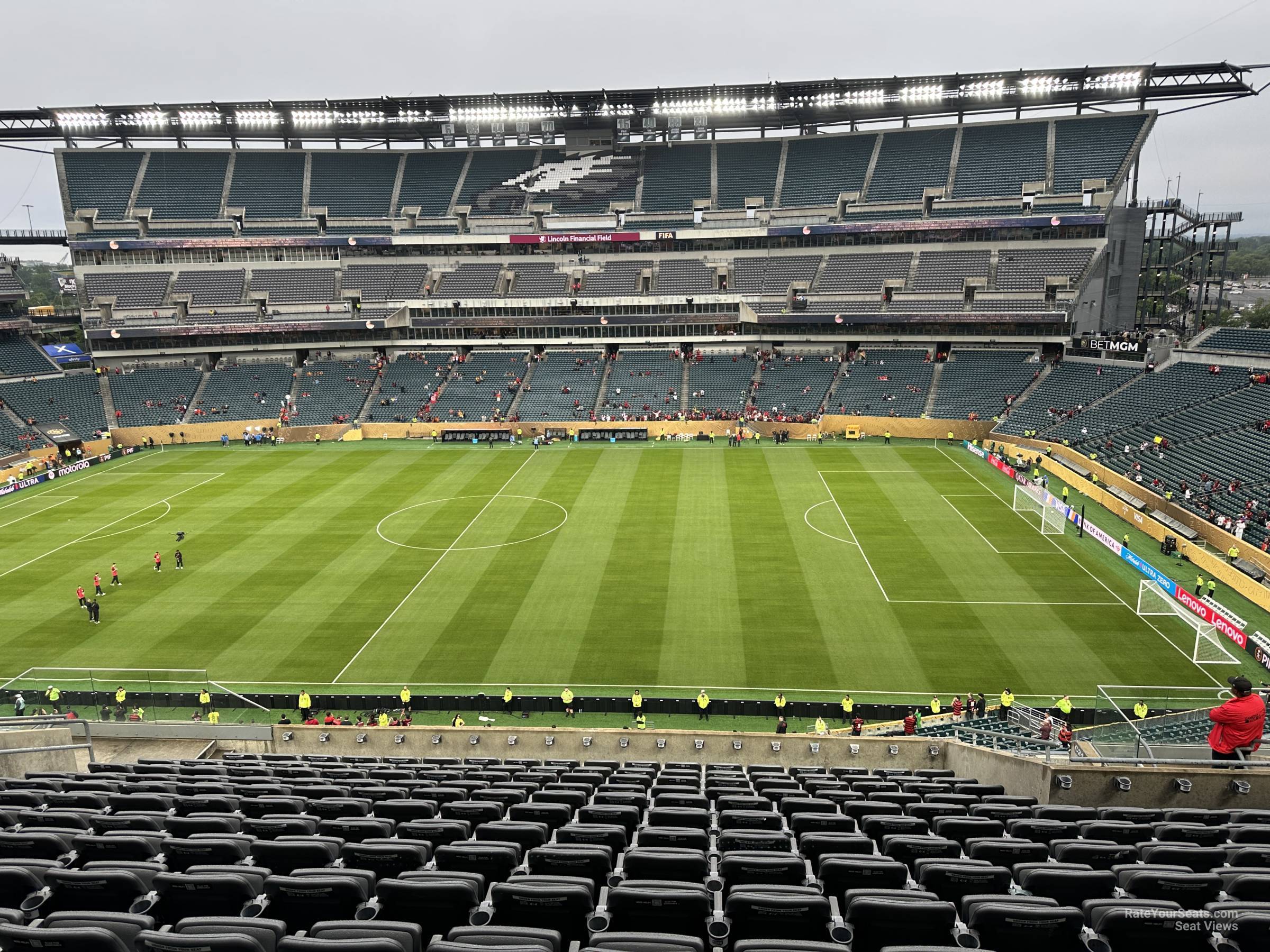 section c23, row 18 seat view  for soccer - lincoln financial field