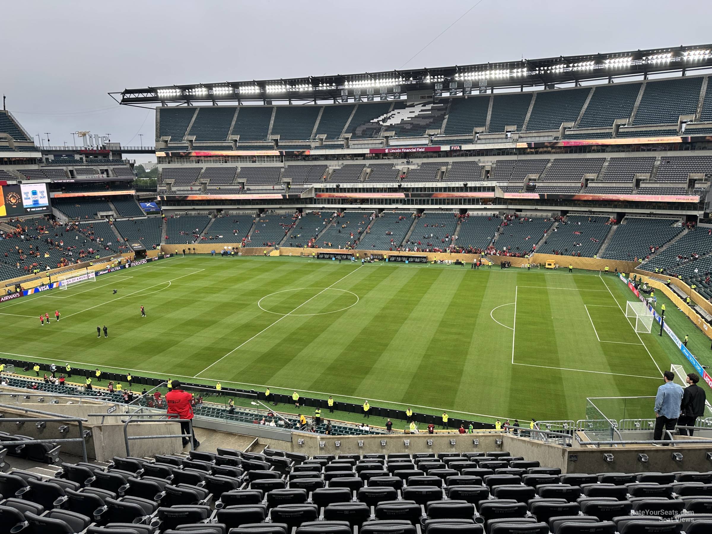 section c24, row 18 seat view  for soccer - lincoln financial field