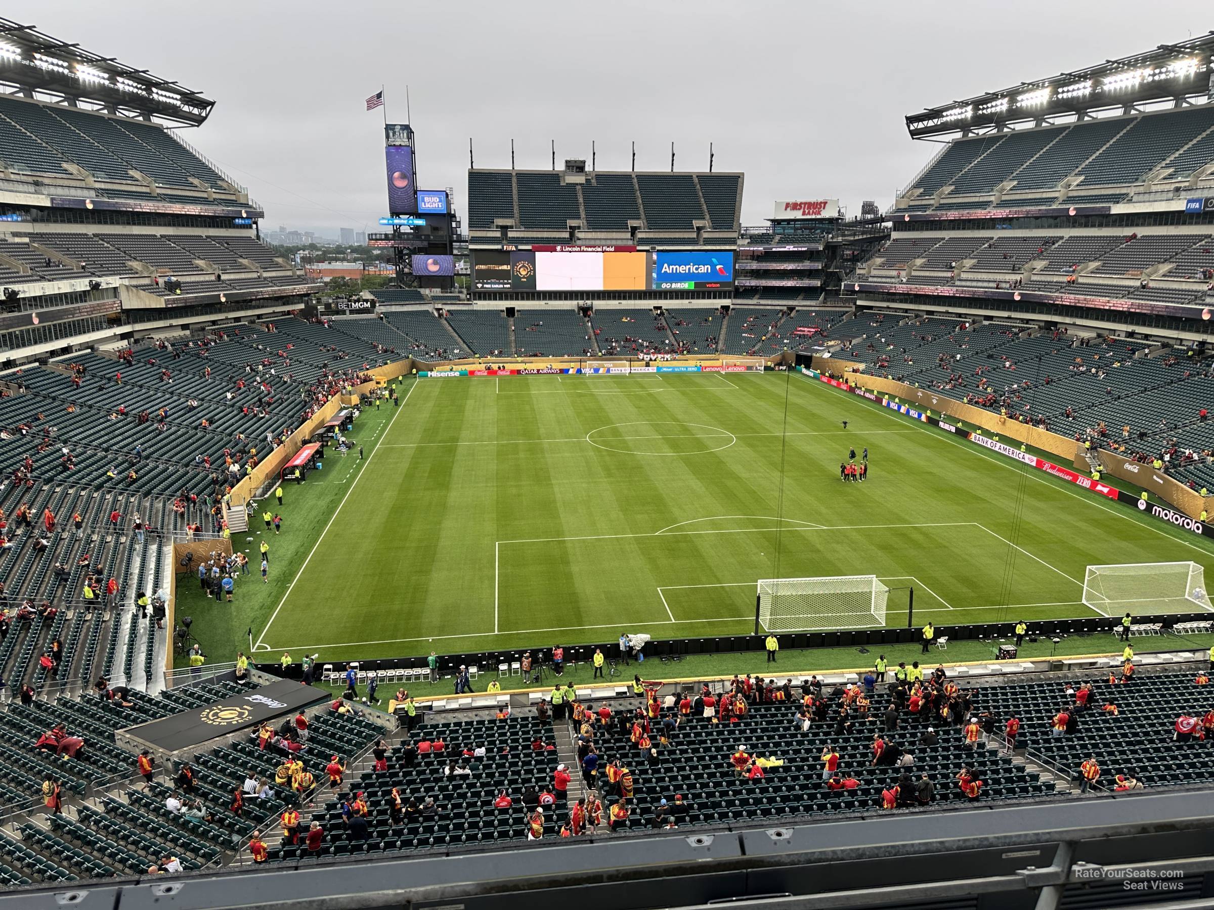 section m10, row 15 seat view  for soccer - lincoln financial field