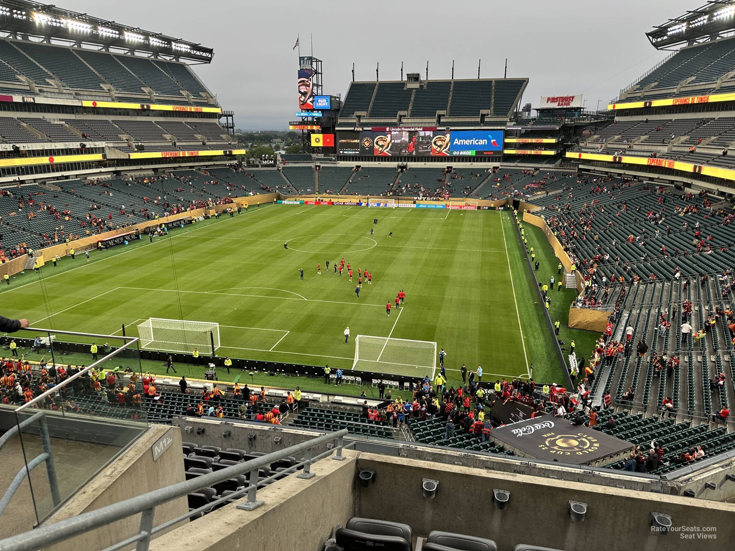 section m13, row 9 seat view  for soccer - lincoln financial field