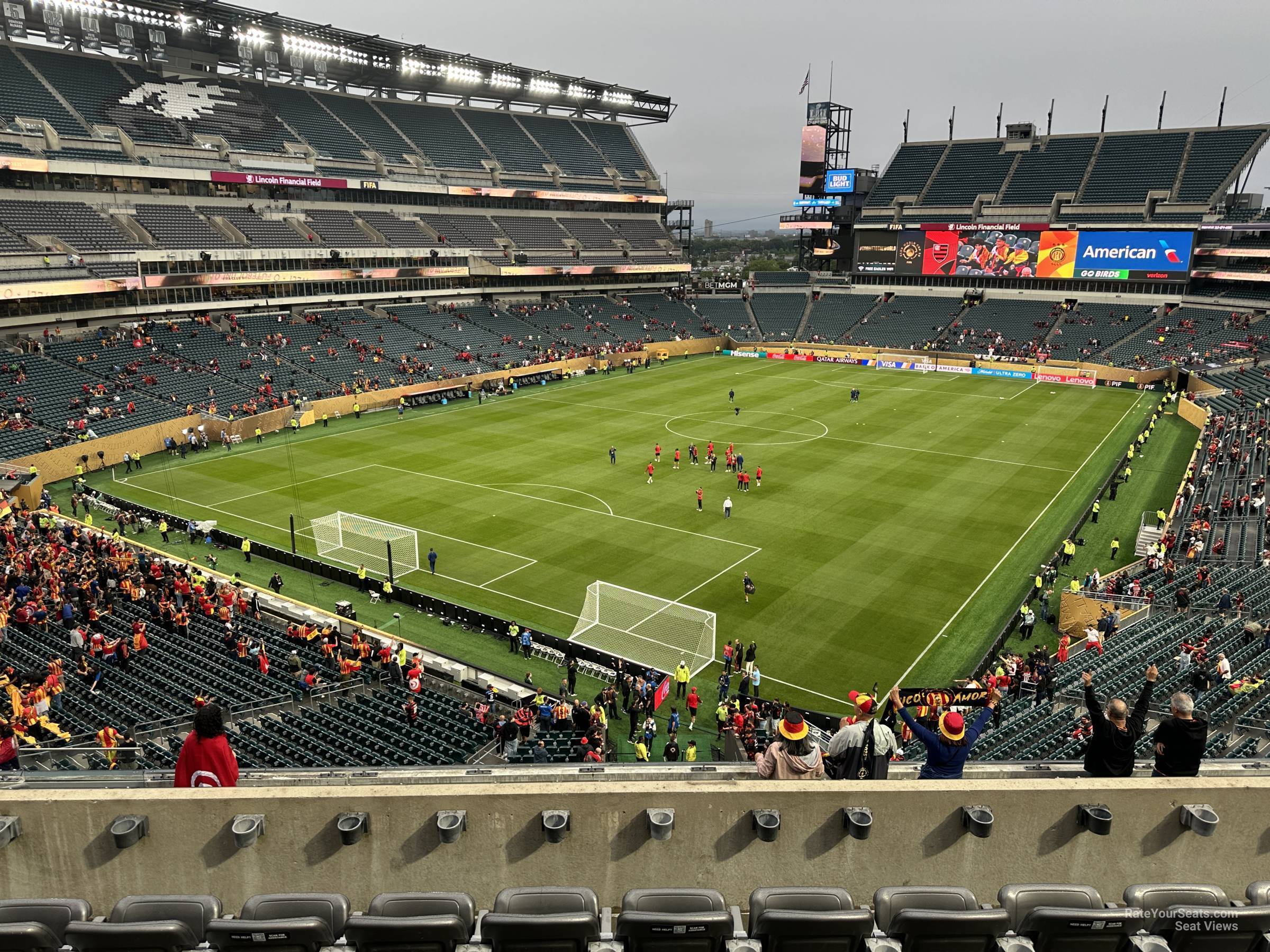 section m14, row 9 seat view  for soccer - lincoln financial field