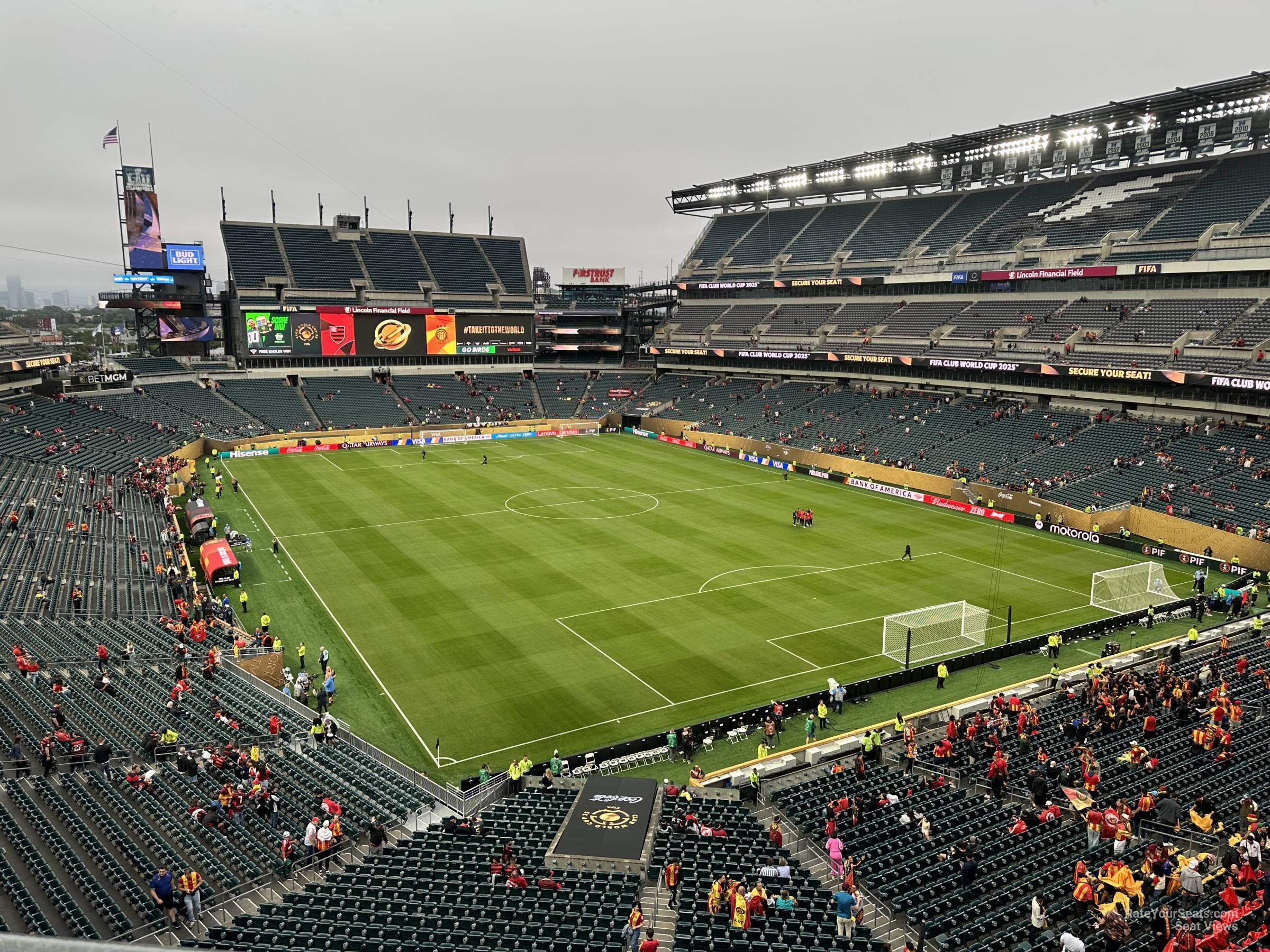 section m8, row 13w seat view  for soccer - lincoln financial field