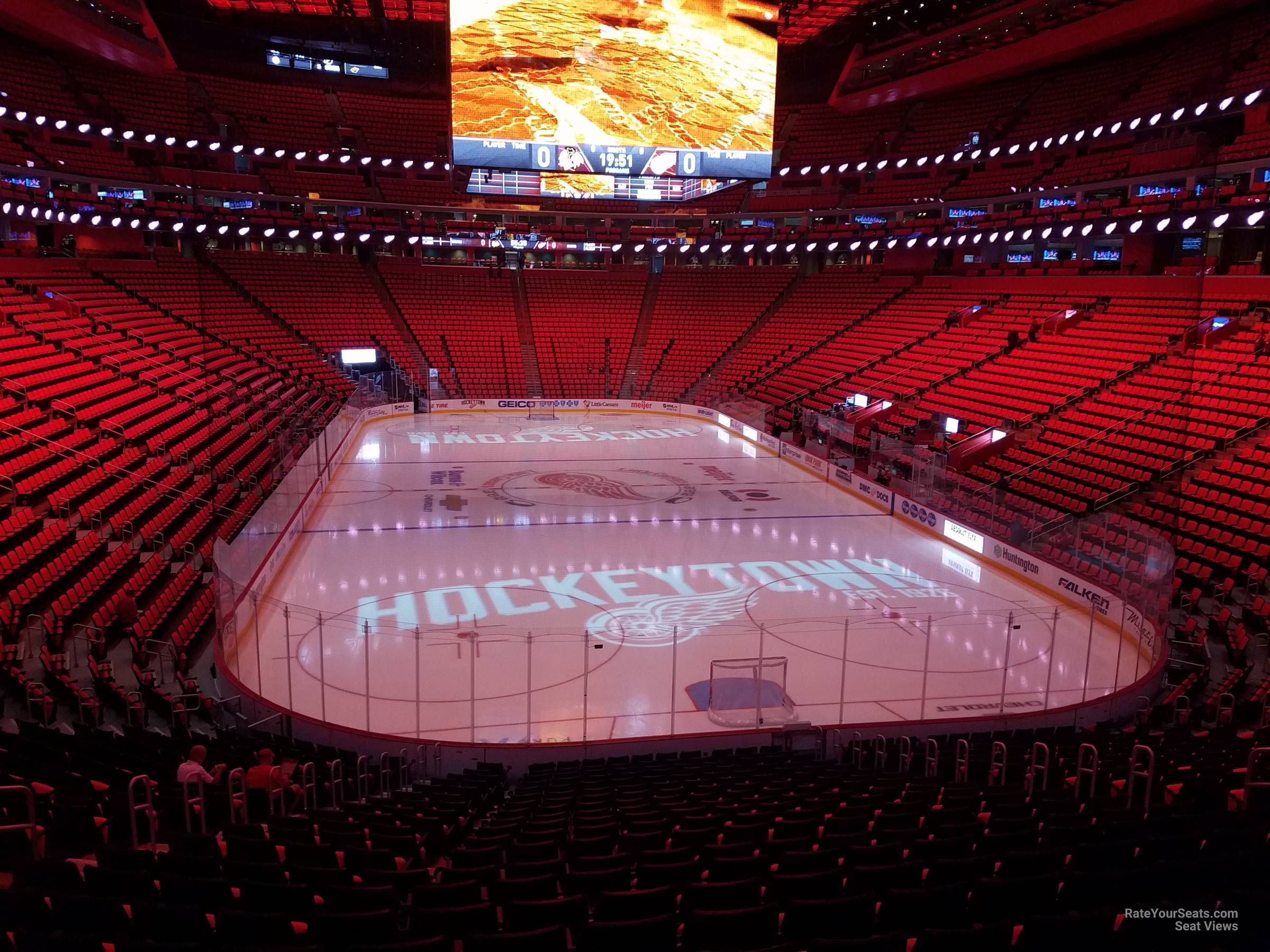 section 103, row 21 seat view  for hockey - little caesars arena