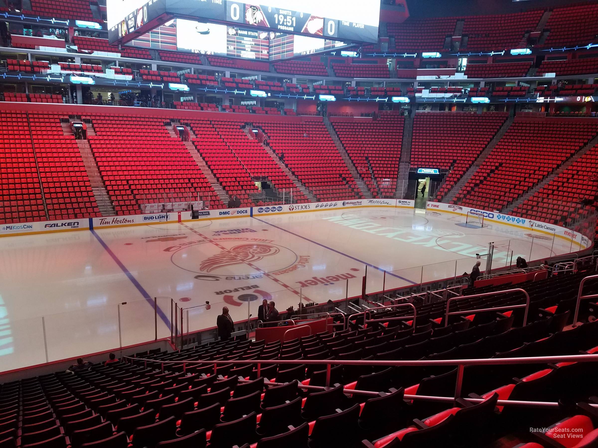 little caesars arena section 124 detroit red wings little caesars red wings seating chart