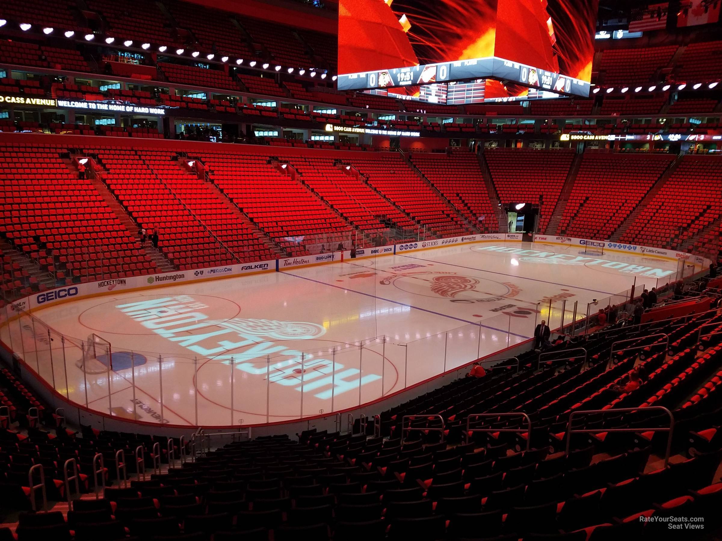 section 126, row 21 seat view  for hockey - little caesars arena