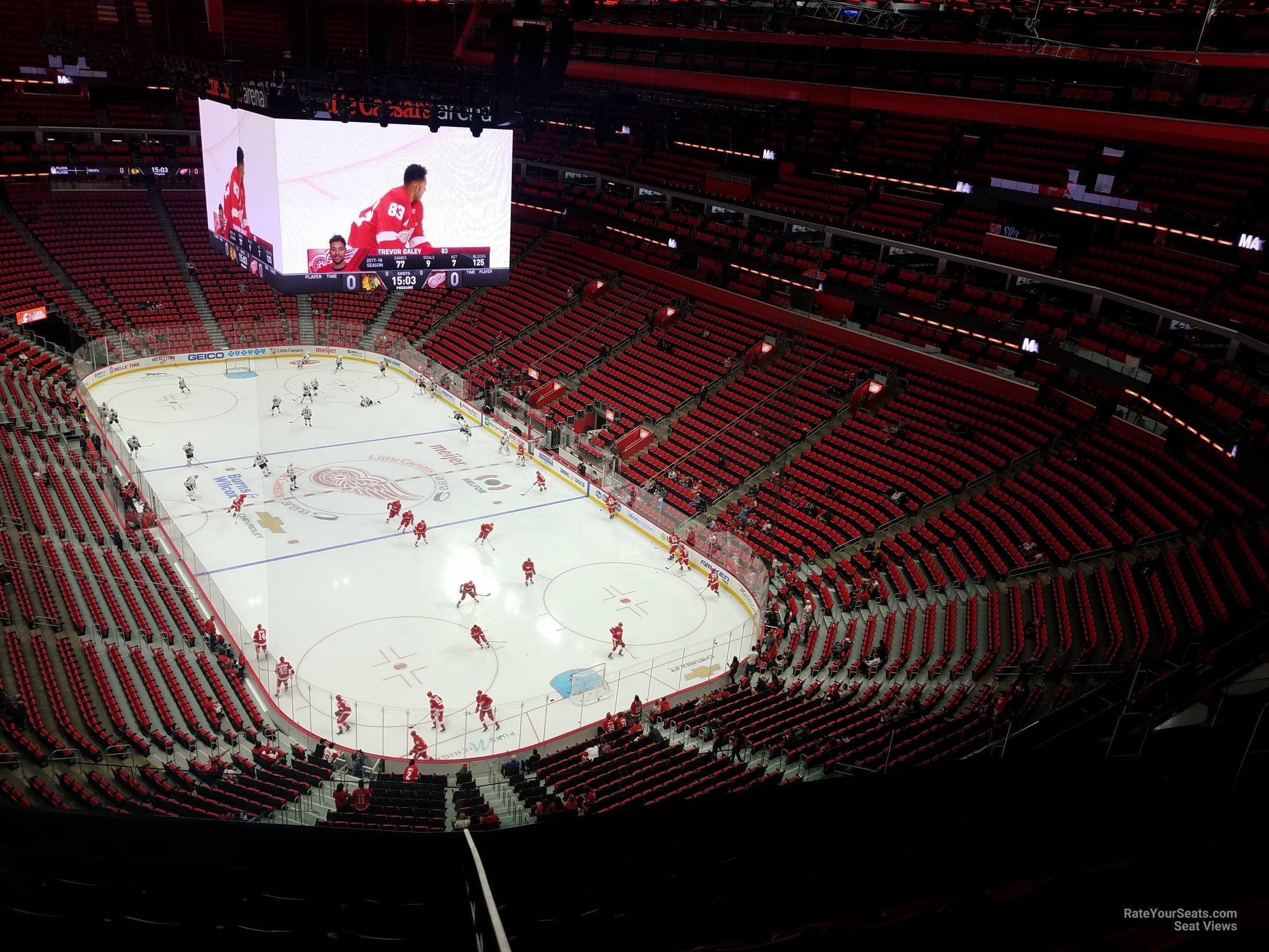 section 205, row 8 seat view  for hockey - little caesars arena