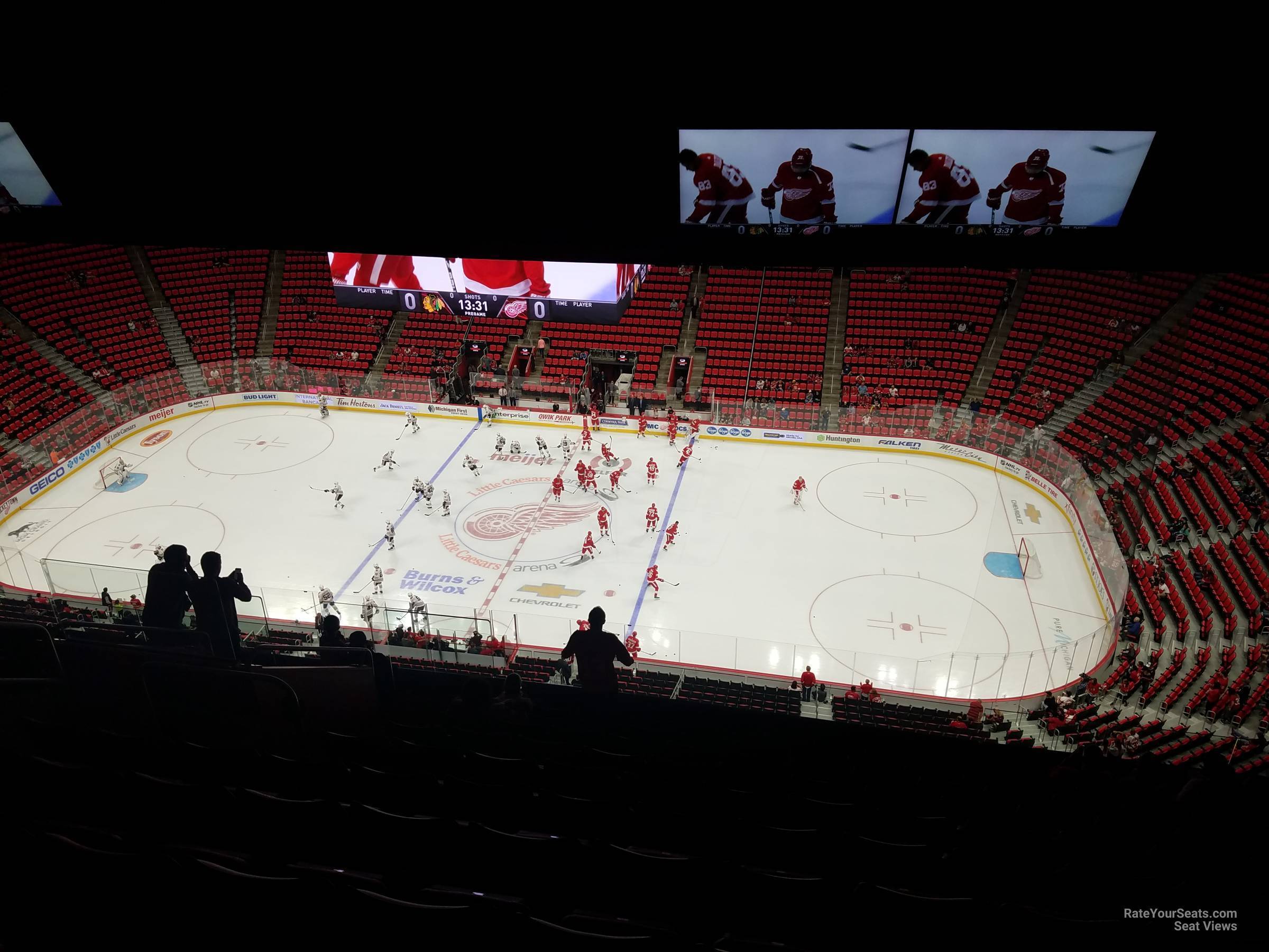section 210, row 11 seat view  for hockey - little caesars arena