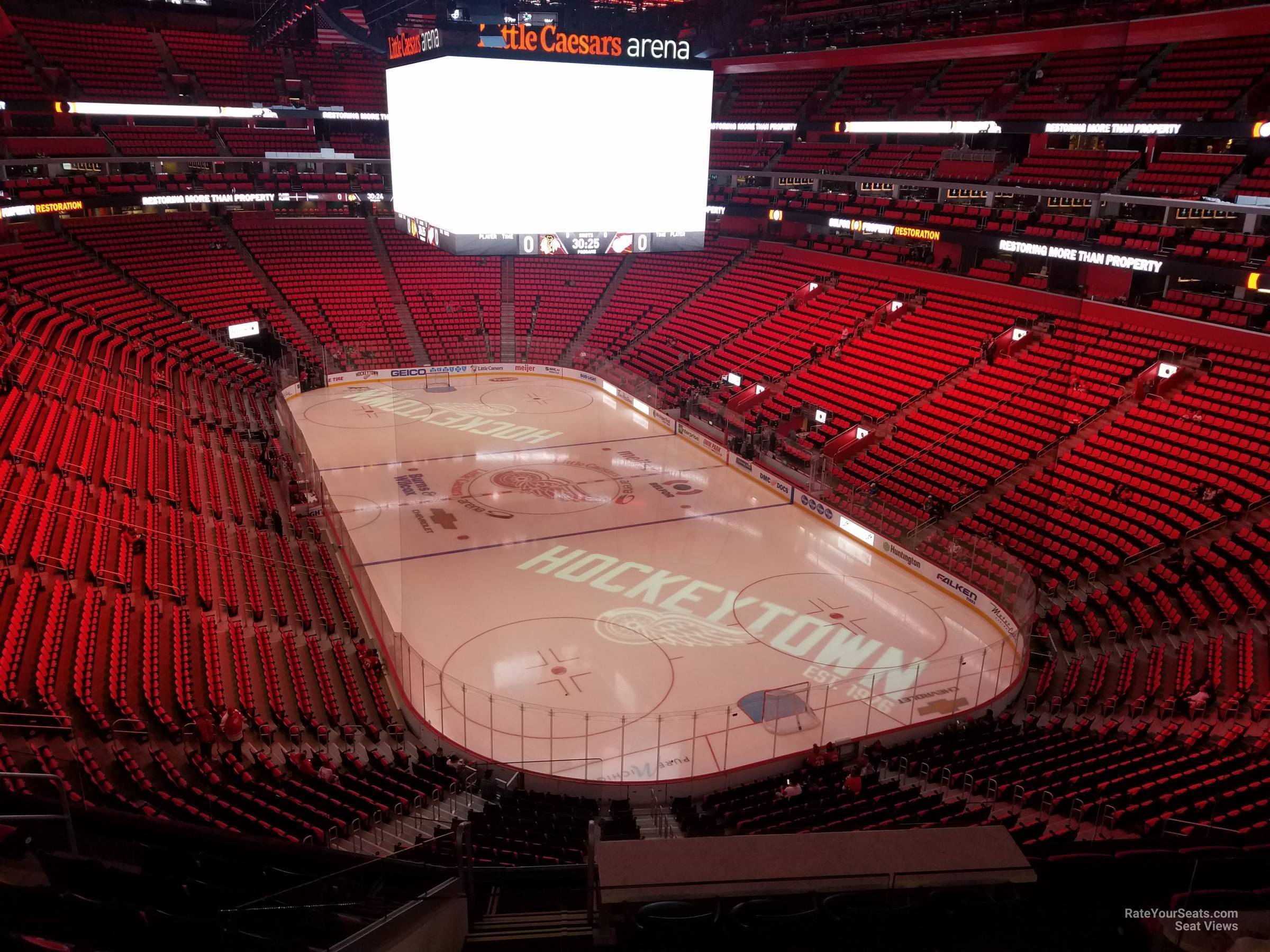 Little Caesars Arena, section M4, home of Detroit Pistons, Detroit Red Wings,  page 1