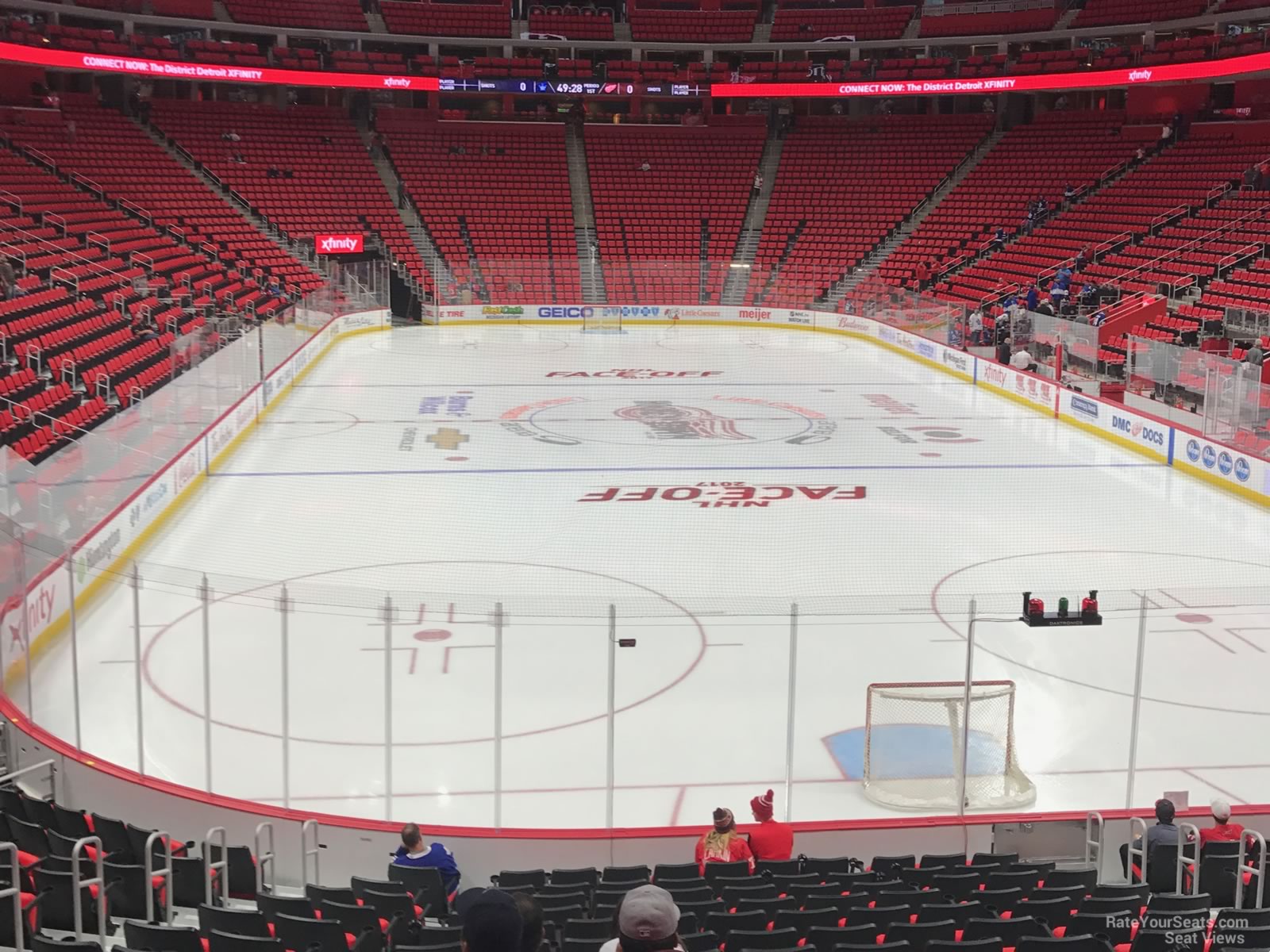 section 103, row 16 seat view  for hockey - little caesars arena