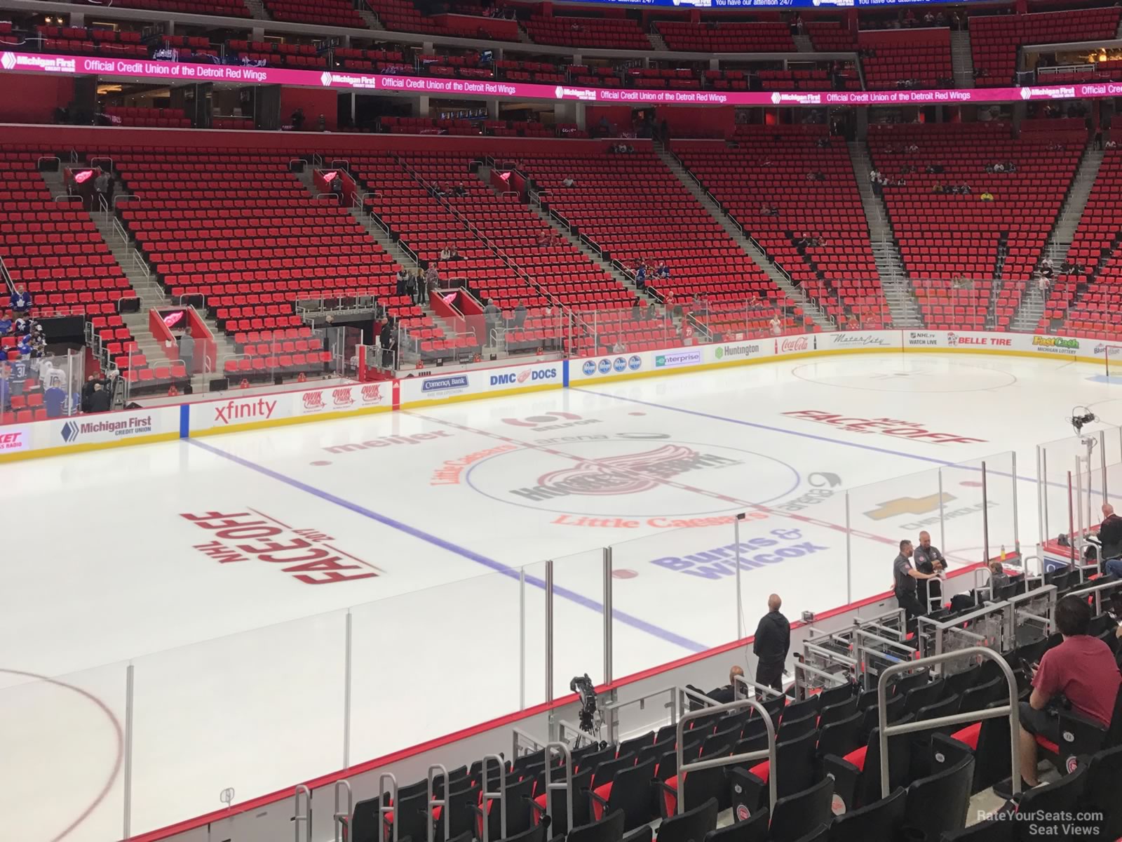 section 112, row 16 seat view  for hockey - little caesars arena