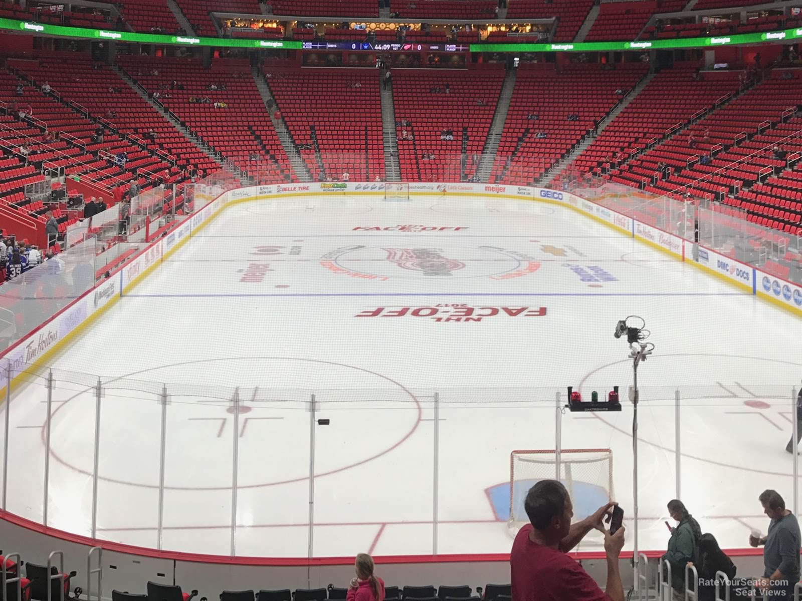 section 116, row 16 seat view  for hockey - little caesars arena