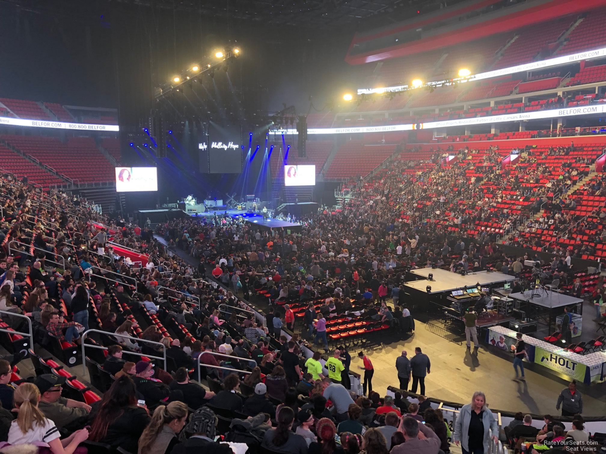 section 118, row 18 seat view  for concert - little caesars arena