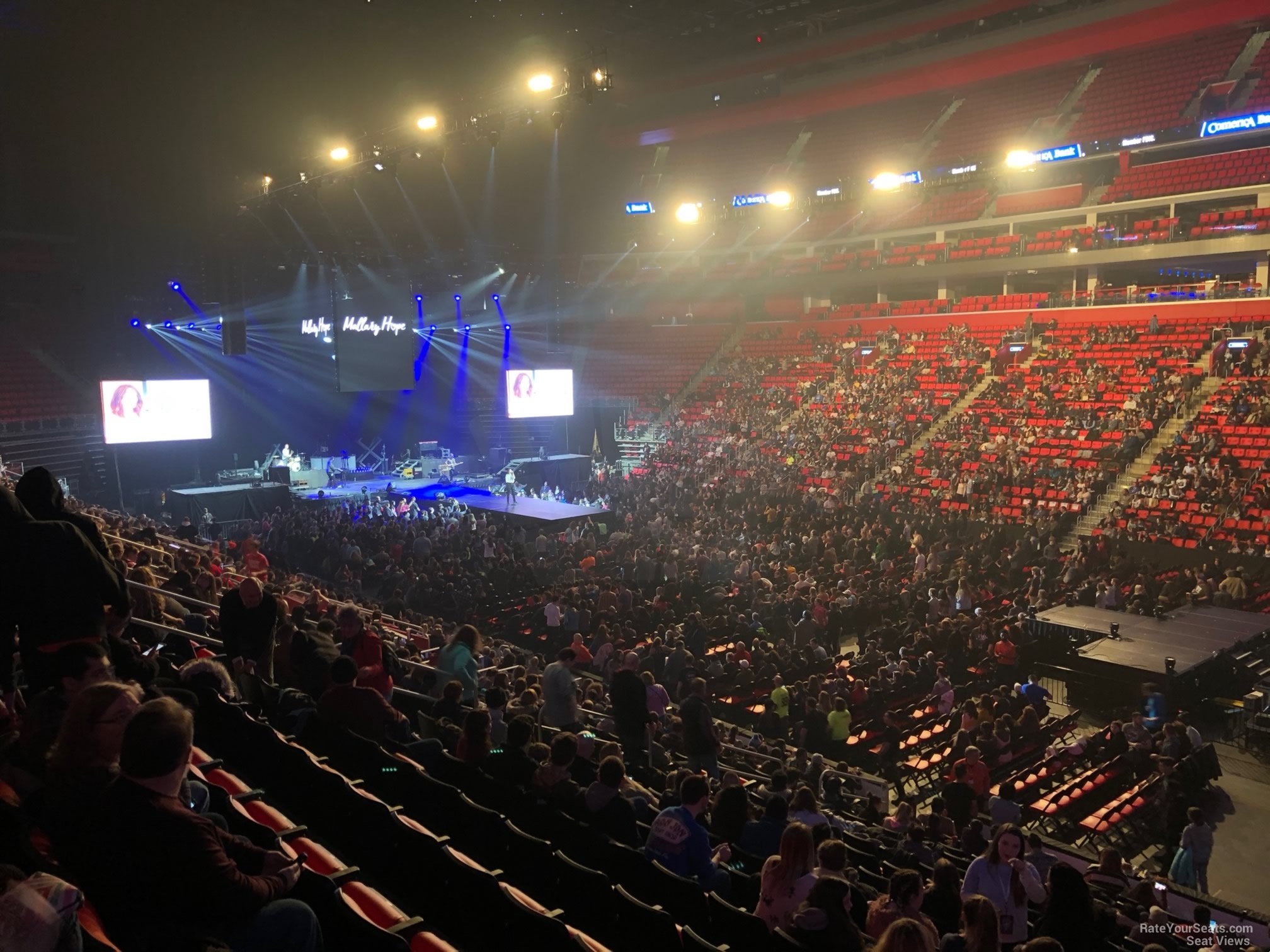 section 119, row 18 seat view  for concert - little caesars arena