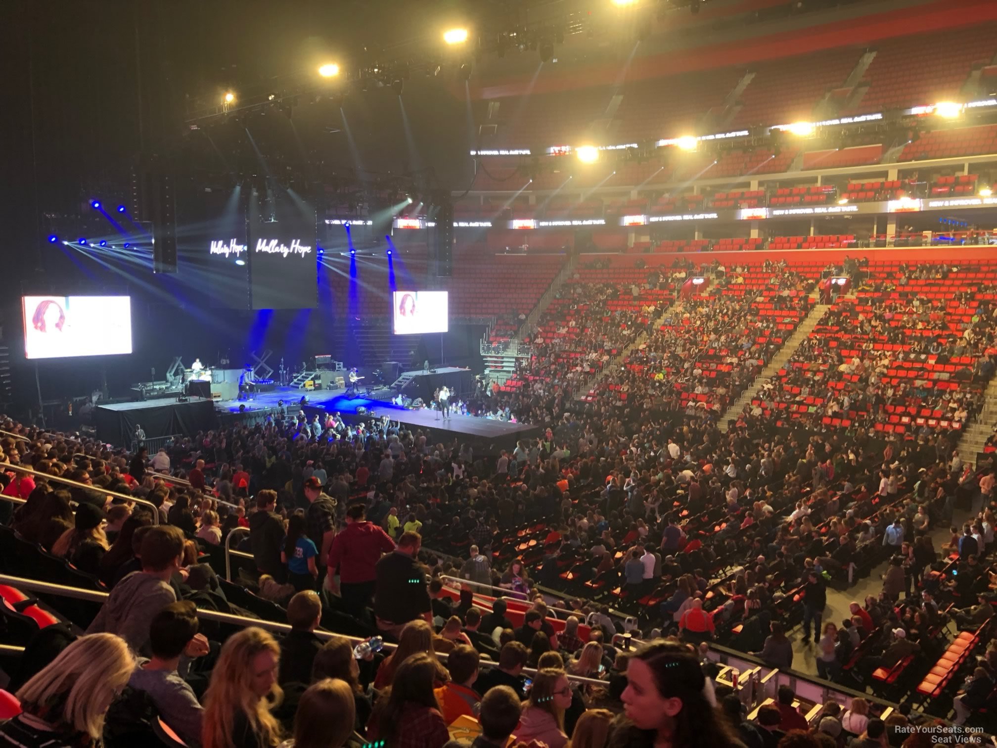 section 120, row 18 seat view  for concert - little caesars arena