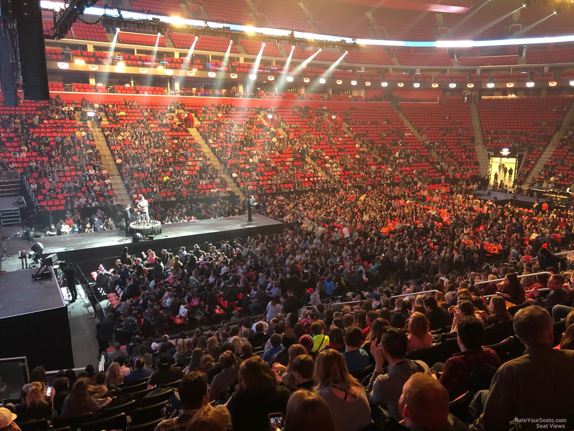 section 125, row 18 seat view  for concert - little caesars arena