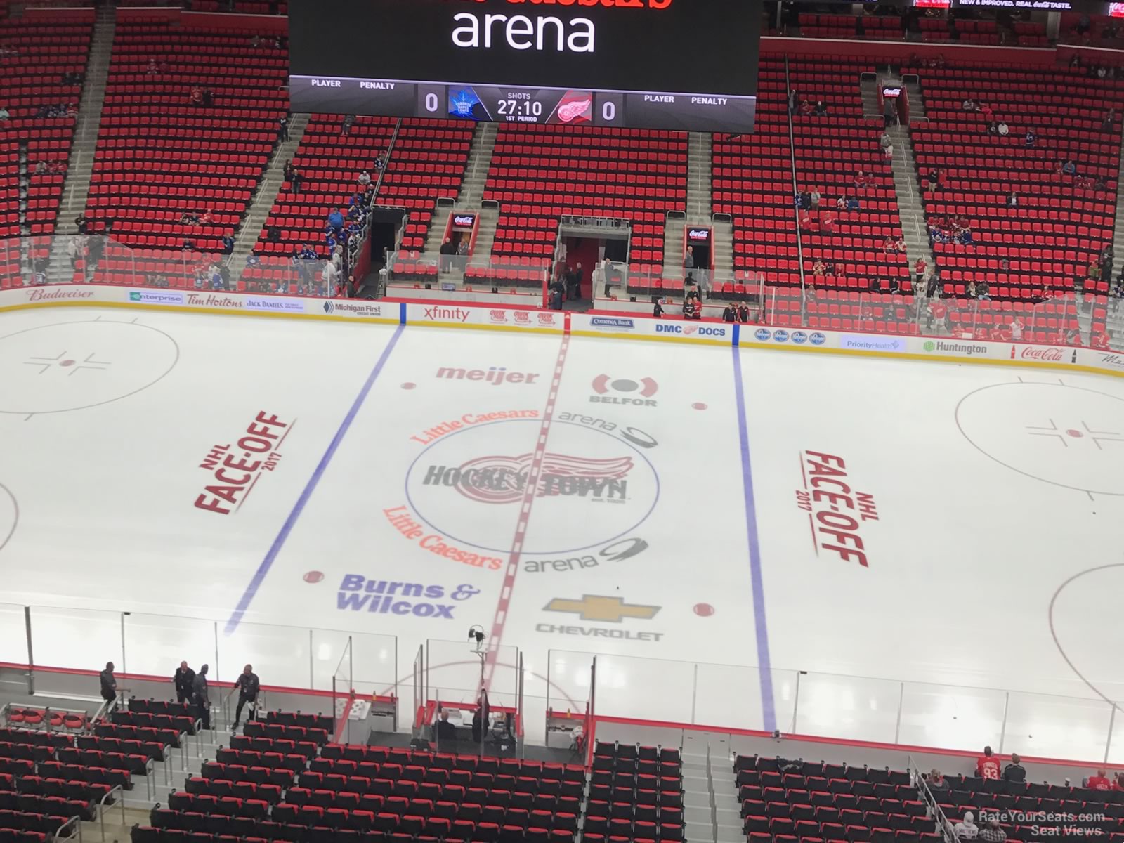 section 211, row 8 seat view  for hockey - little caesars arena