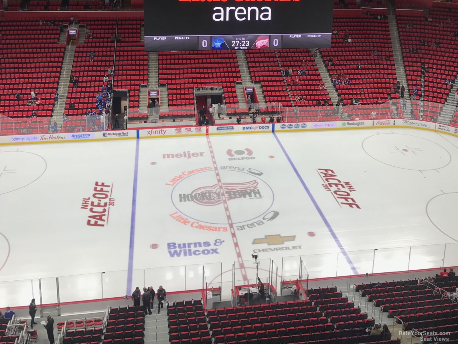 section 212, row 8 seat view  for hockey - little caesars arena