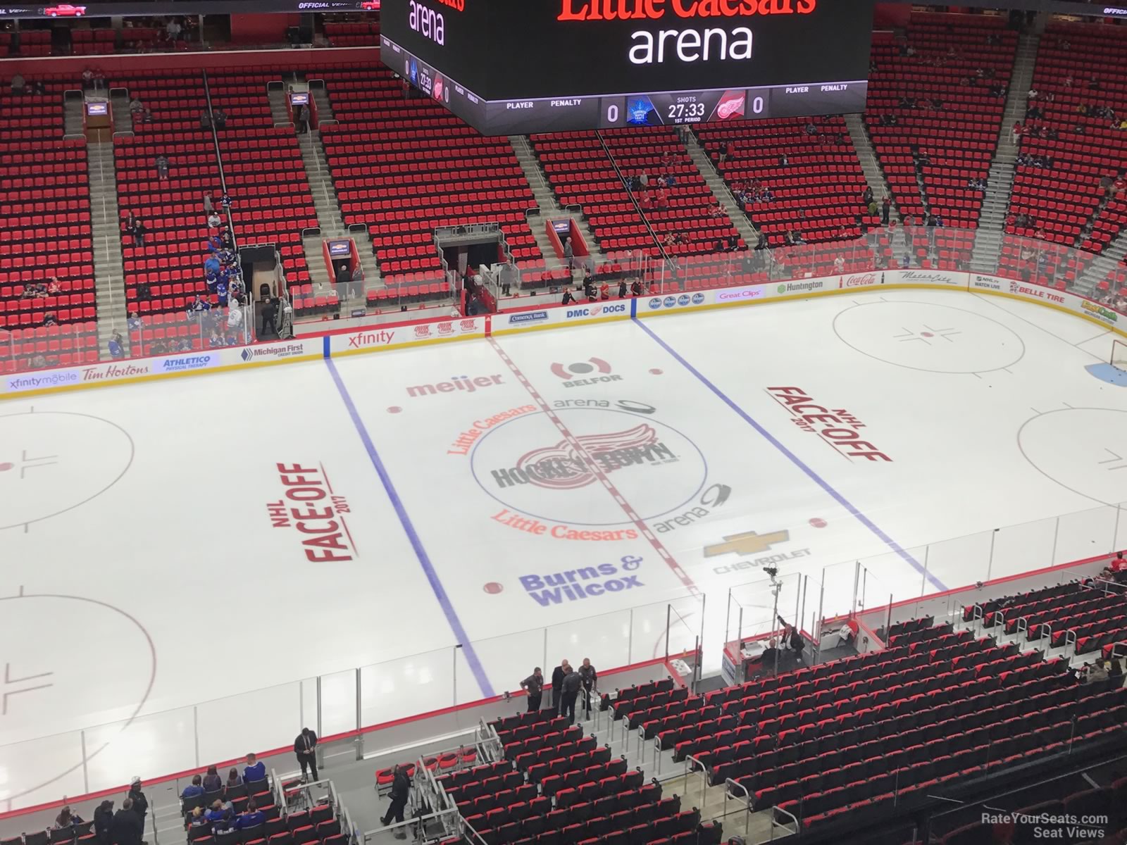 section 213, row 8 seat view  for hockey - little caesars arena