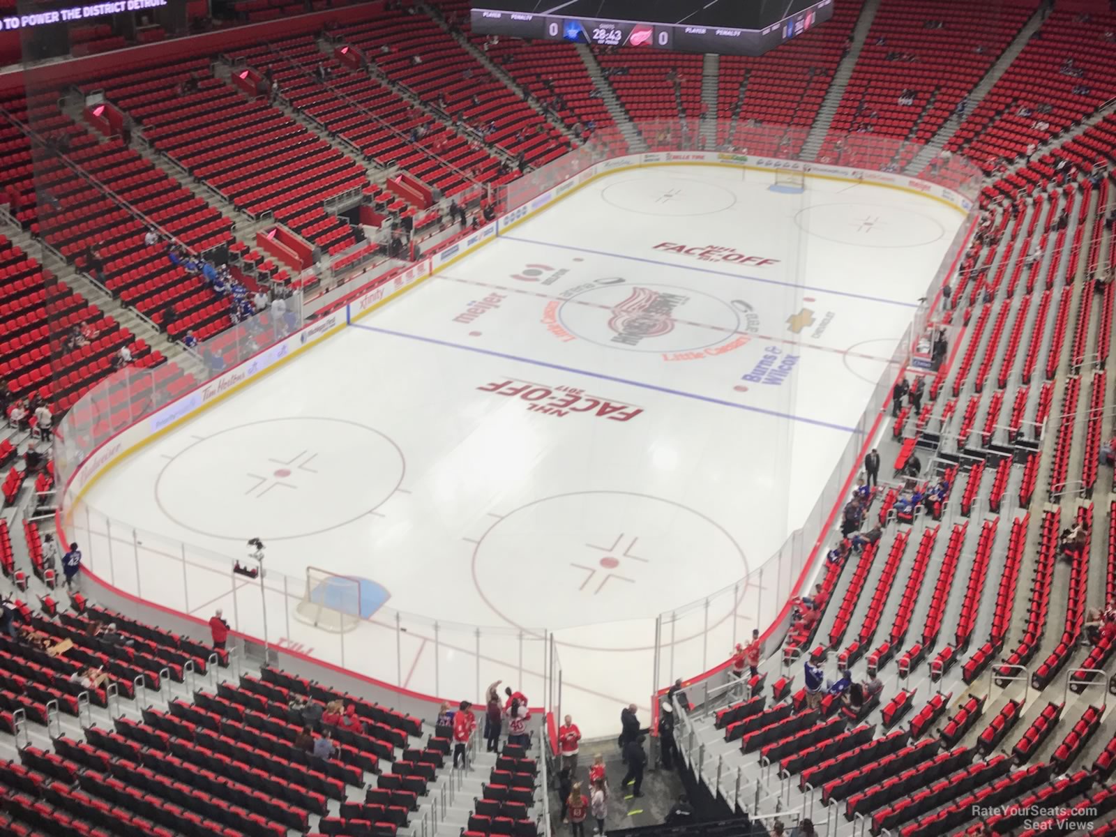 section 217, row 8 seat view  for hockey - little caesars arena