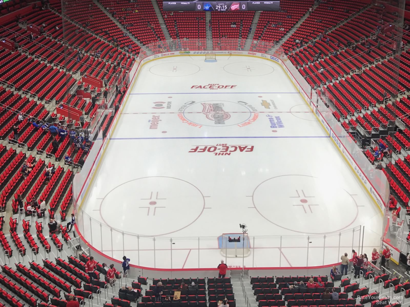section 219, row 8 seat view  for hockey - little caesars arena