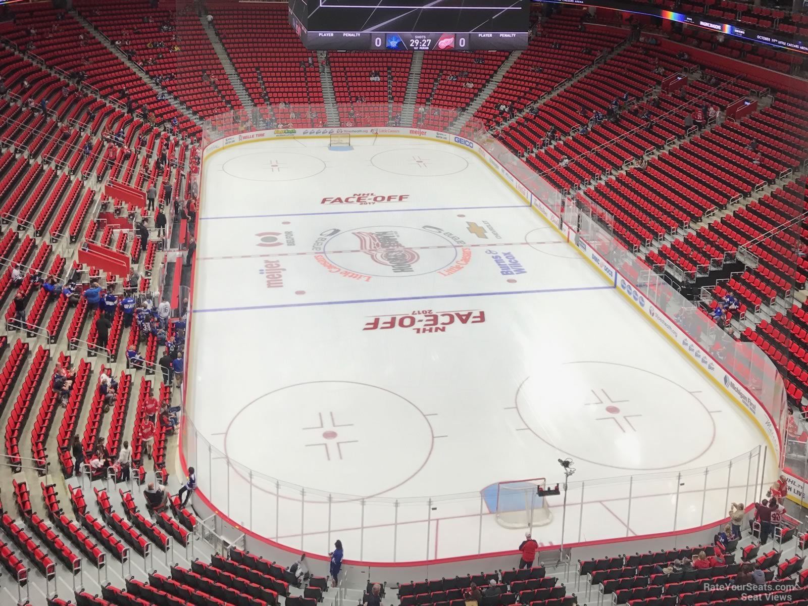 section 220, row 8 seat view  for hockey - little caesars arena