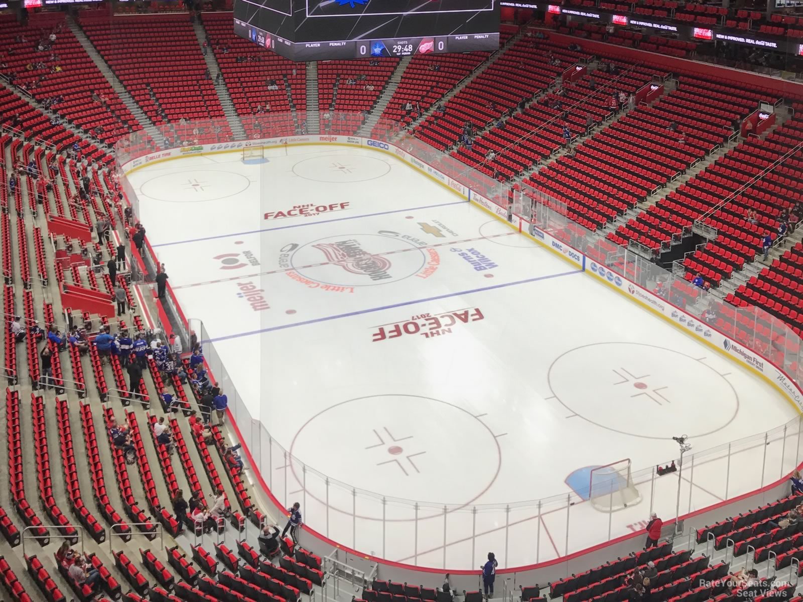 Little Caesars Arena, section 218, home of Detroit Pistons