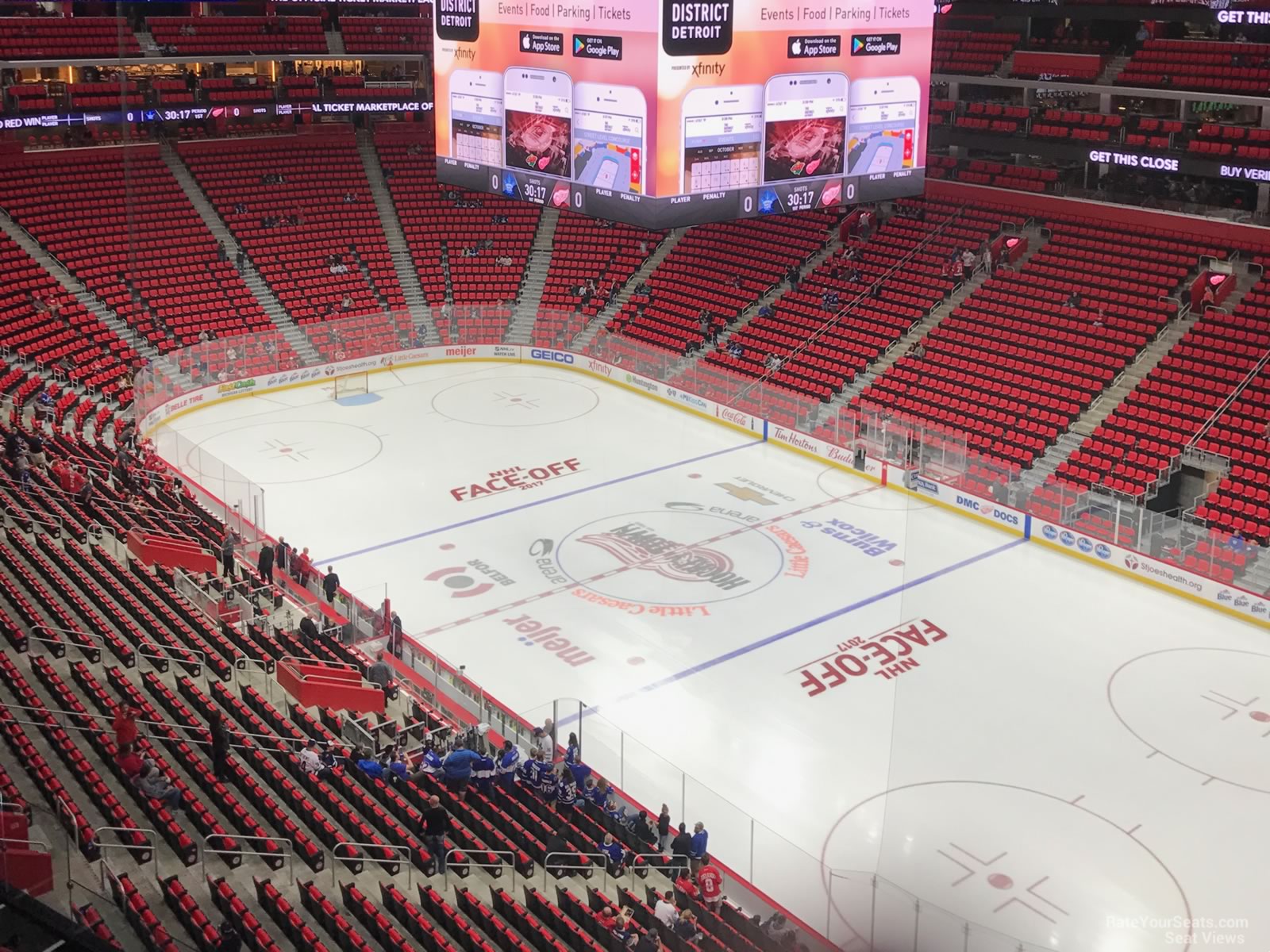 section 223, row 8 seat view  for hockey - little caesars arena