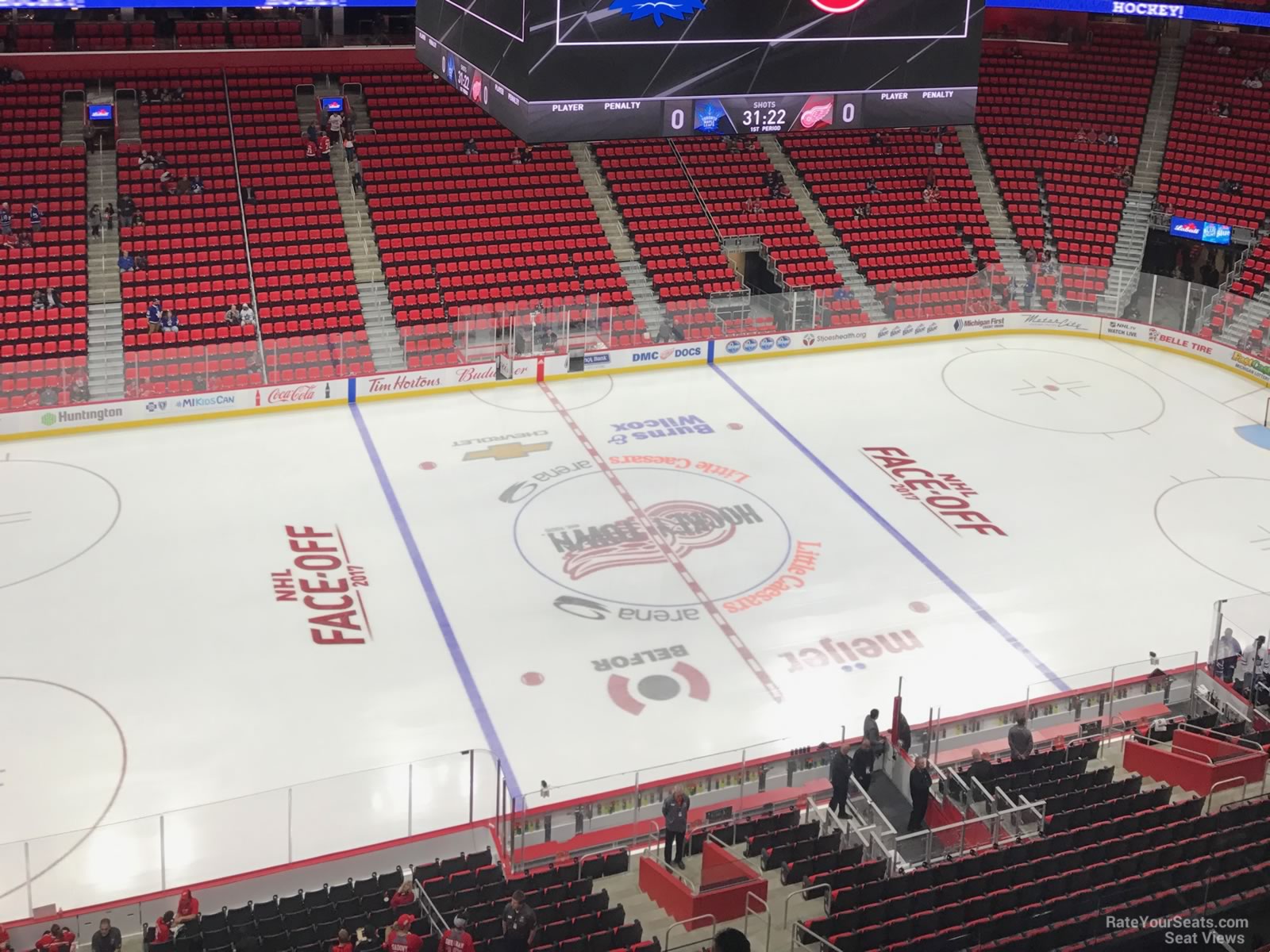 section 228, row 8 seat view  for hockey - little caesars arena