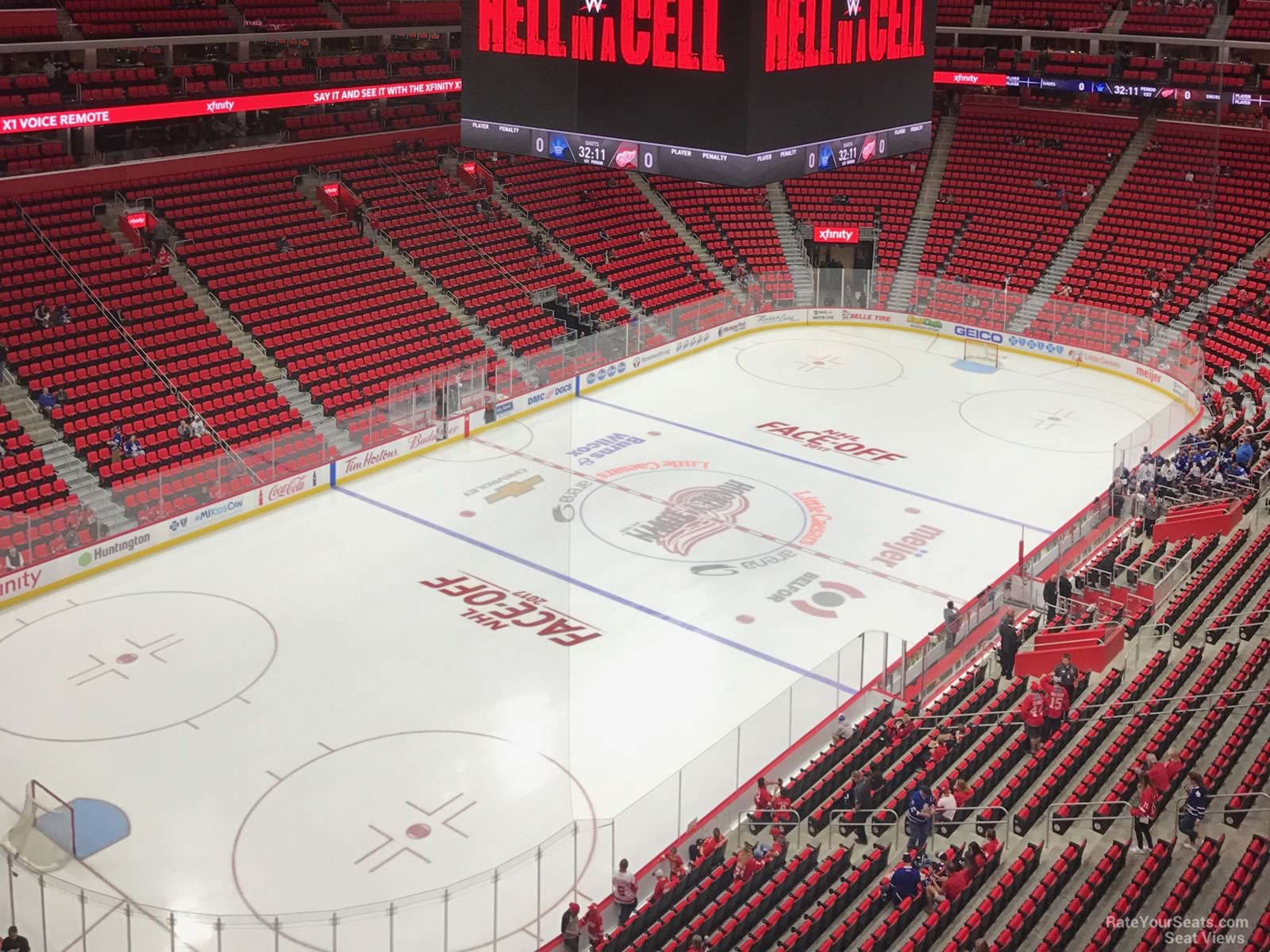 section 231, row 8 seat view  for hockey - little caesars arena