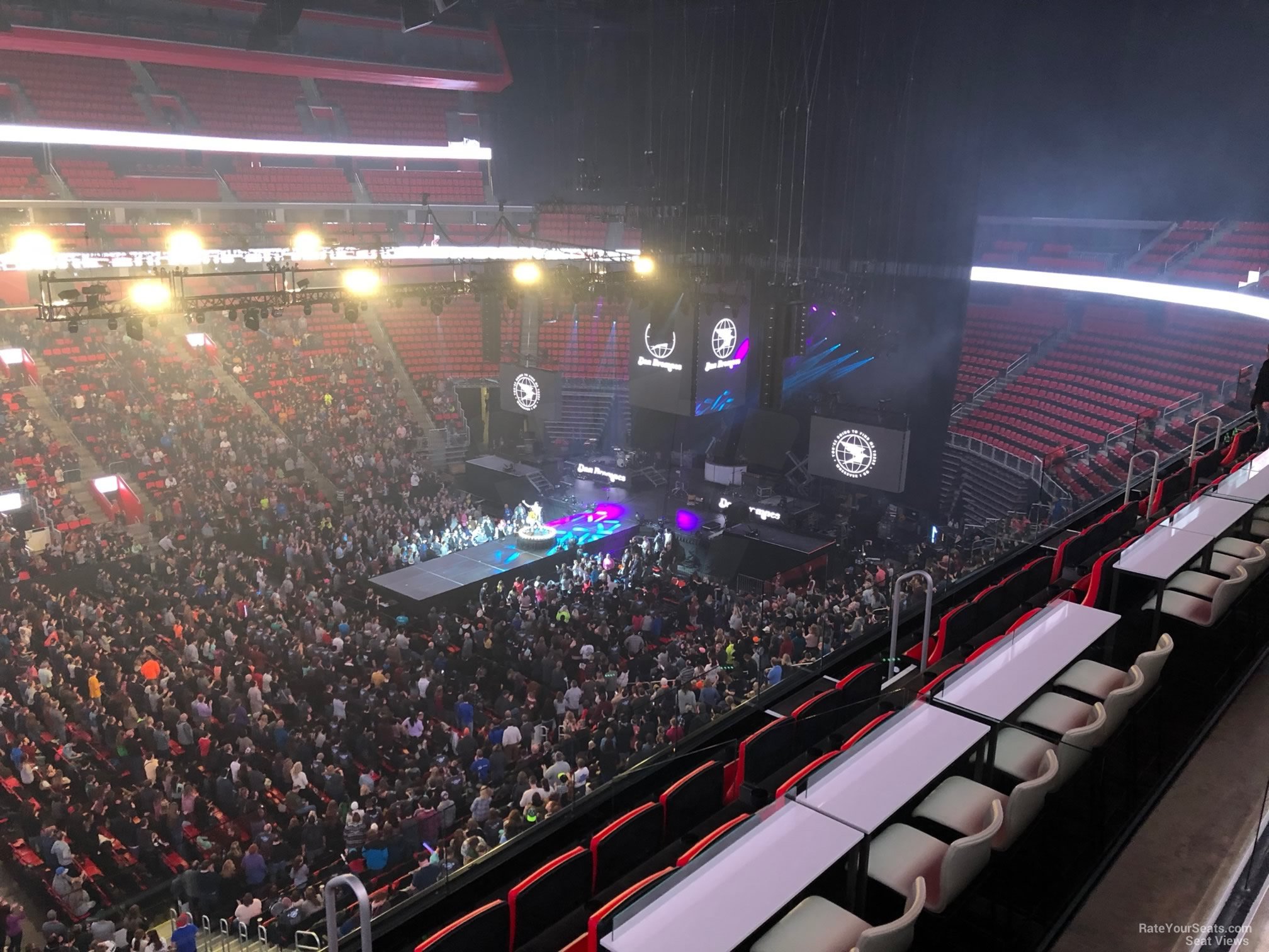 mezzanine 13, row 2 seat view  for concert - little caesars arena