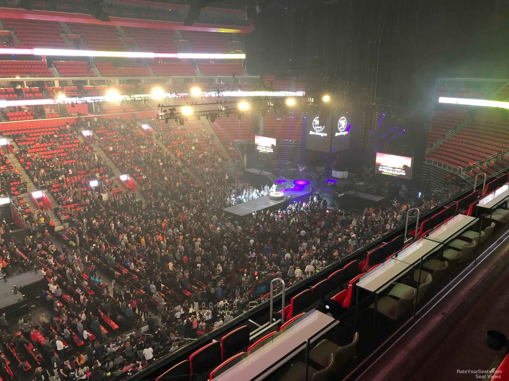 mezzanine 15, row 2 seat view  for concert - little caesars arena