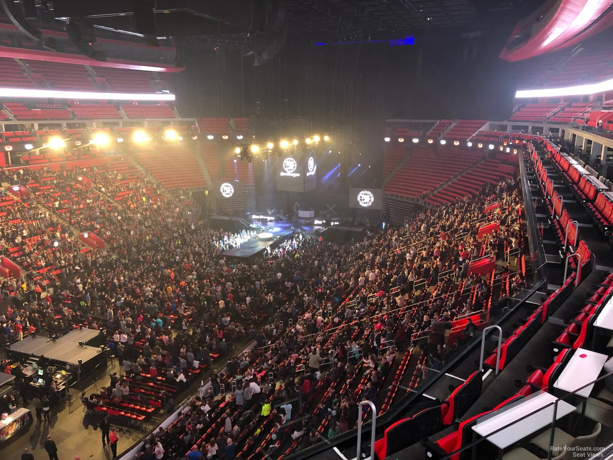 mezzanine 17, row 2 seat view  for concert - little caesars arena