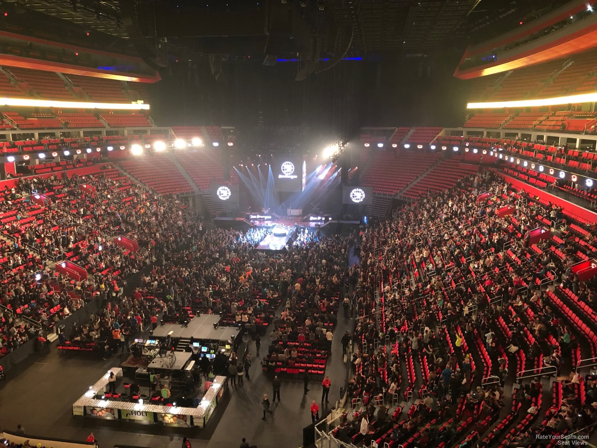 mezzanine 18, row 2 seat view  for concert - little caesars arena