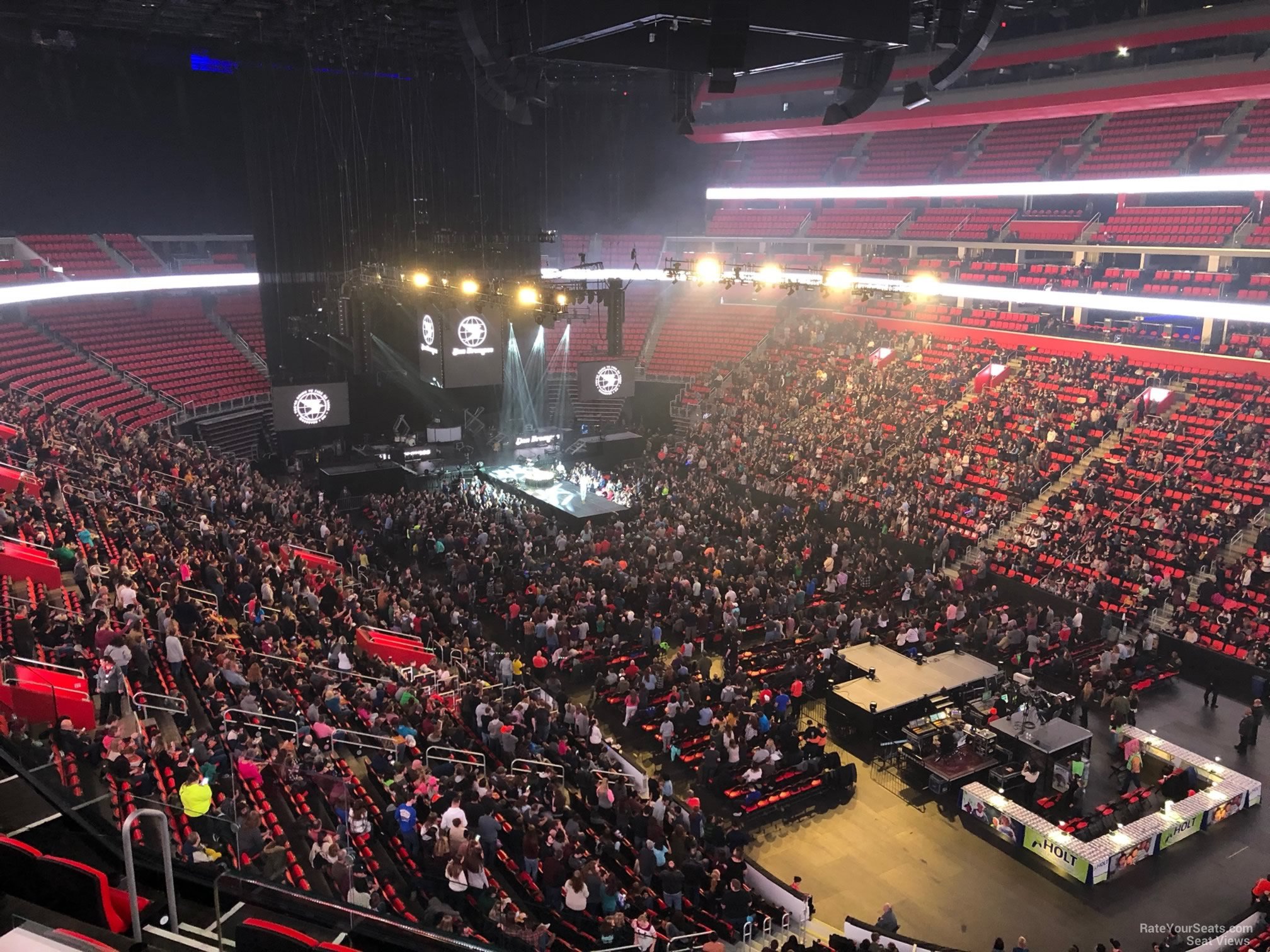 mezzanine 22, row 2 seat view  for concert - little caesars arena