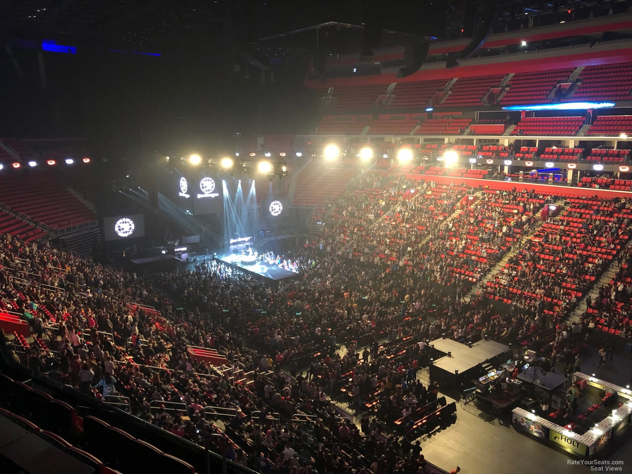 mezzanine 23, row 2 seat view  for concert - little caesars arena