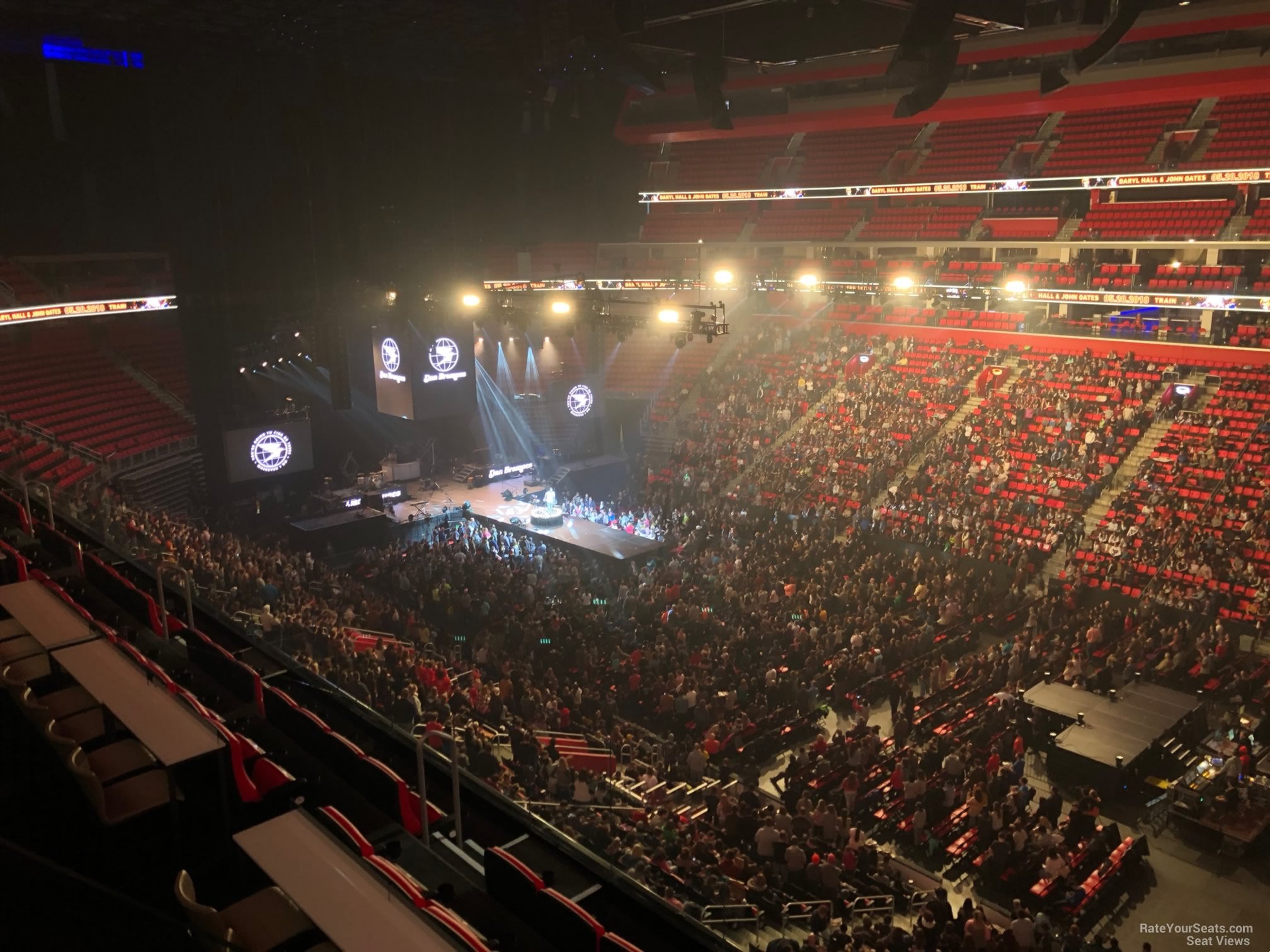 mezzanine 24, row 2 seat view  for concert - little caesars arena