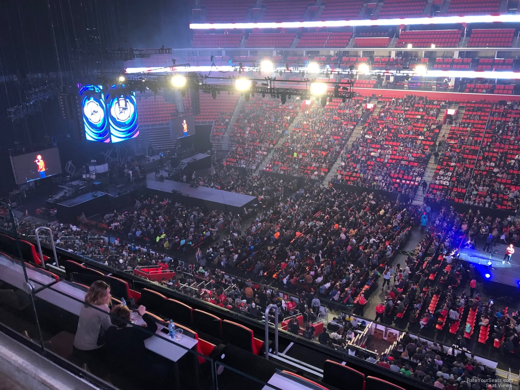 mezzanine 26, row 2 seat view  for concert - little caesars arena