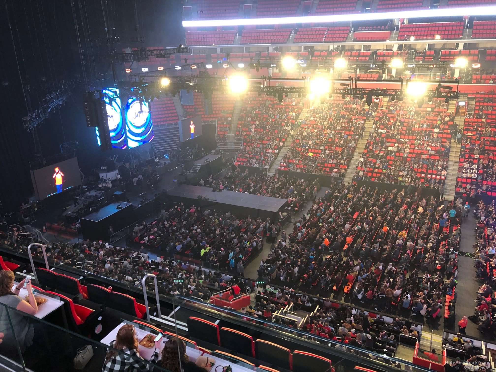 mezzanine 27, row 2 seat view  for concert - little caesars arena