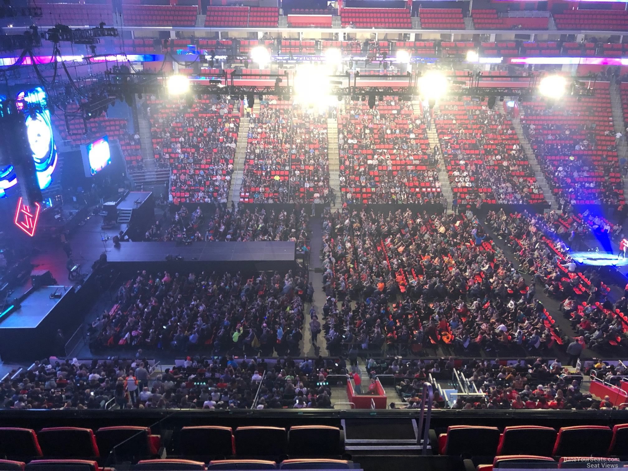 mezzanine 29, row 2 seat view  for concert - little caesars arena