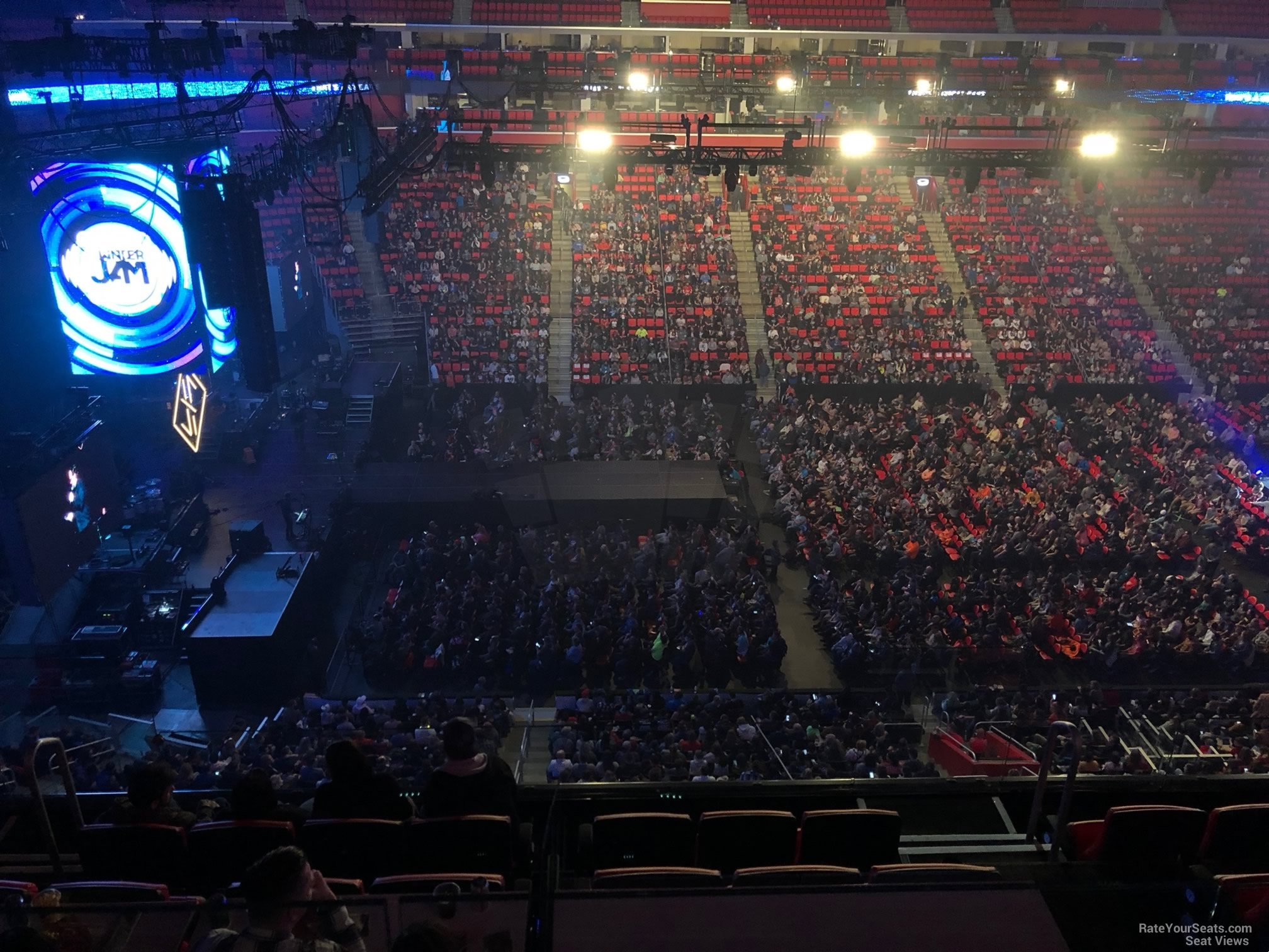 mezzanine 30, row 2 seat view  for concert - little caesars arena