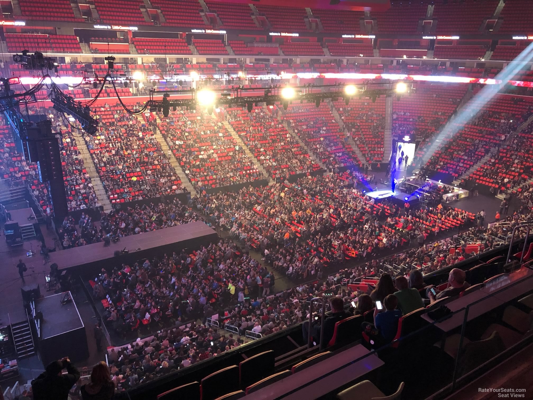 mezzanine 32, row 2 seat view  for concert - little caesars arena